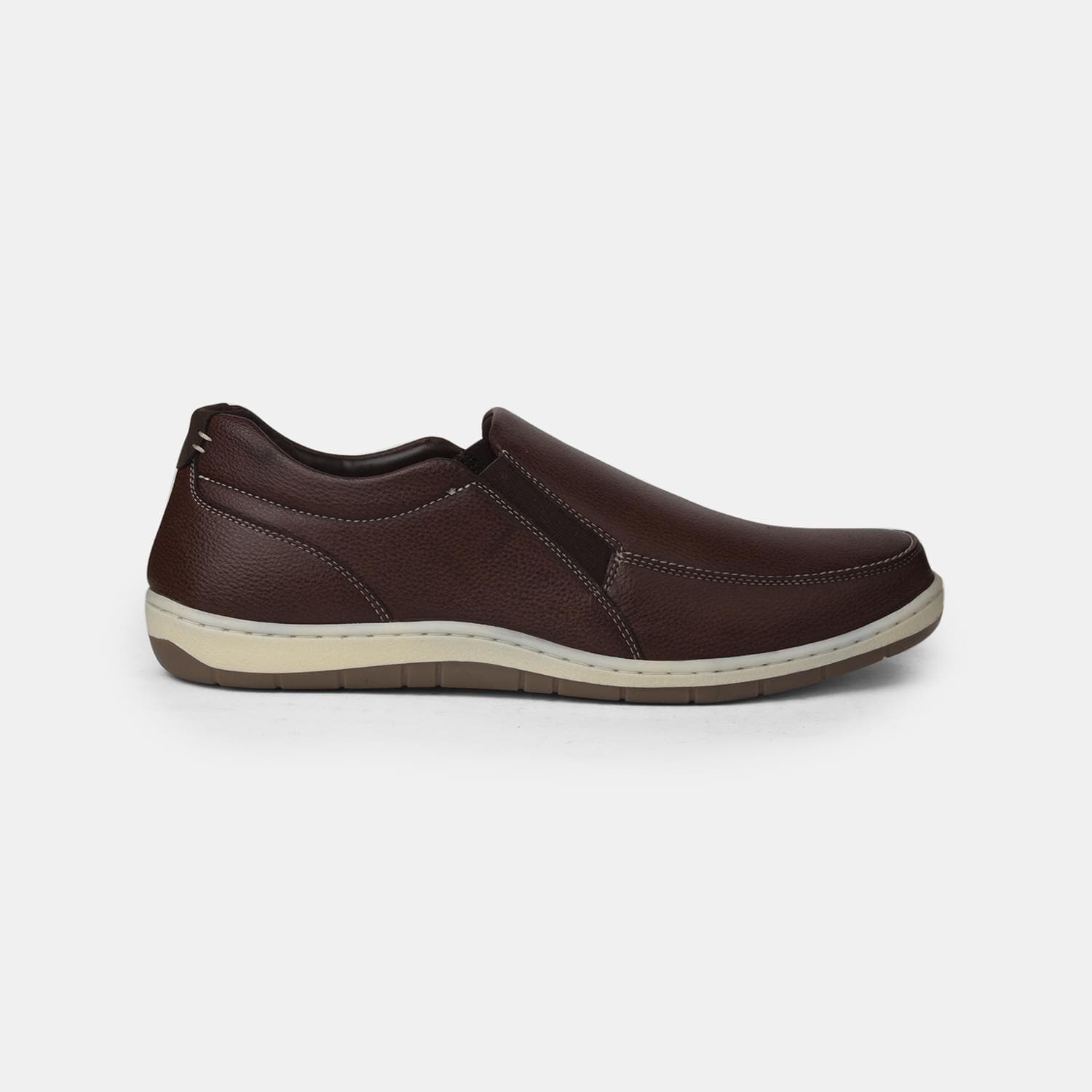 RED LABEL BROWN SLIP-ON CASUAL SHOES FOR MEN