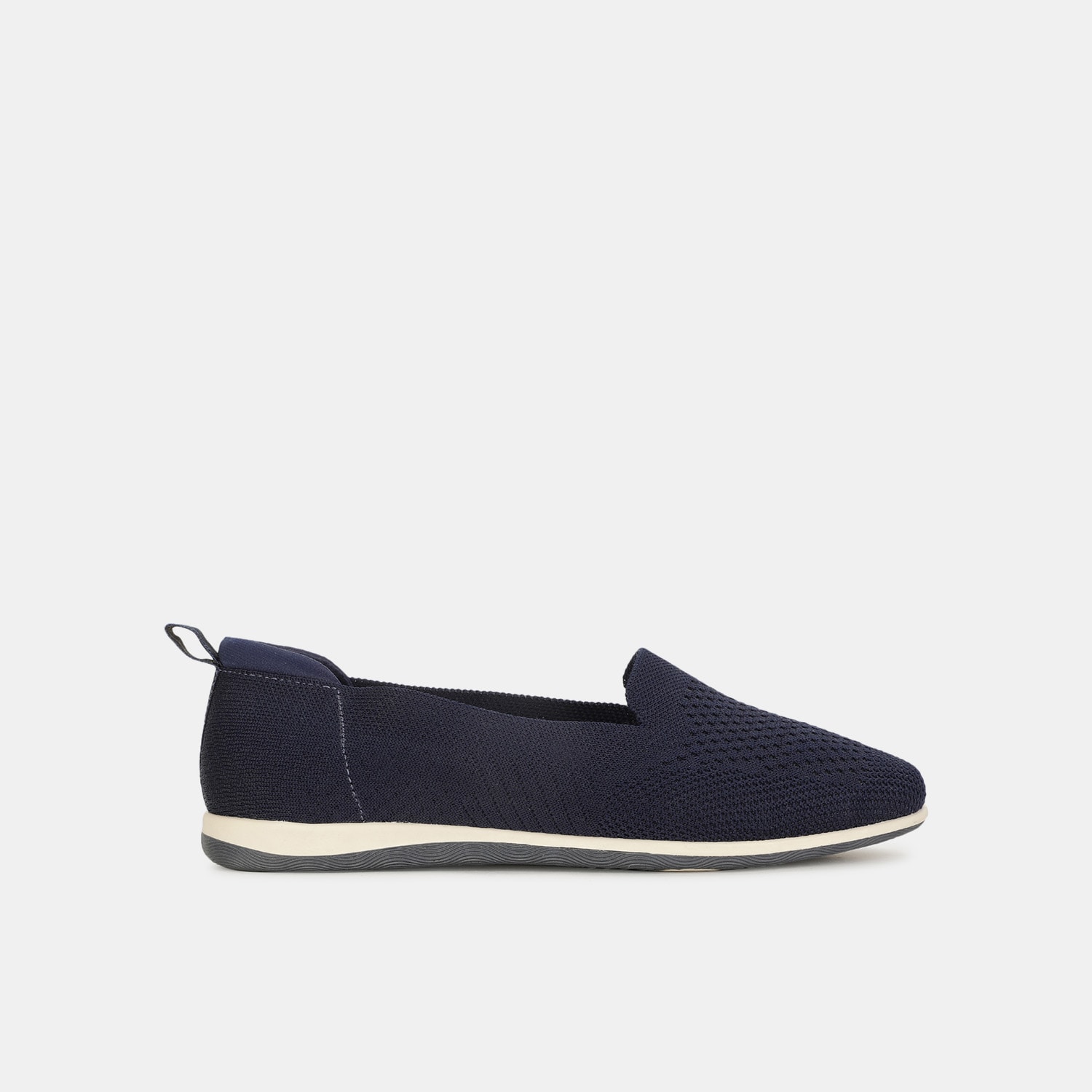 Bata comfit navy textile casual slip-ons for women