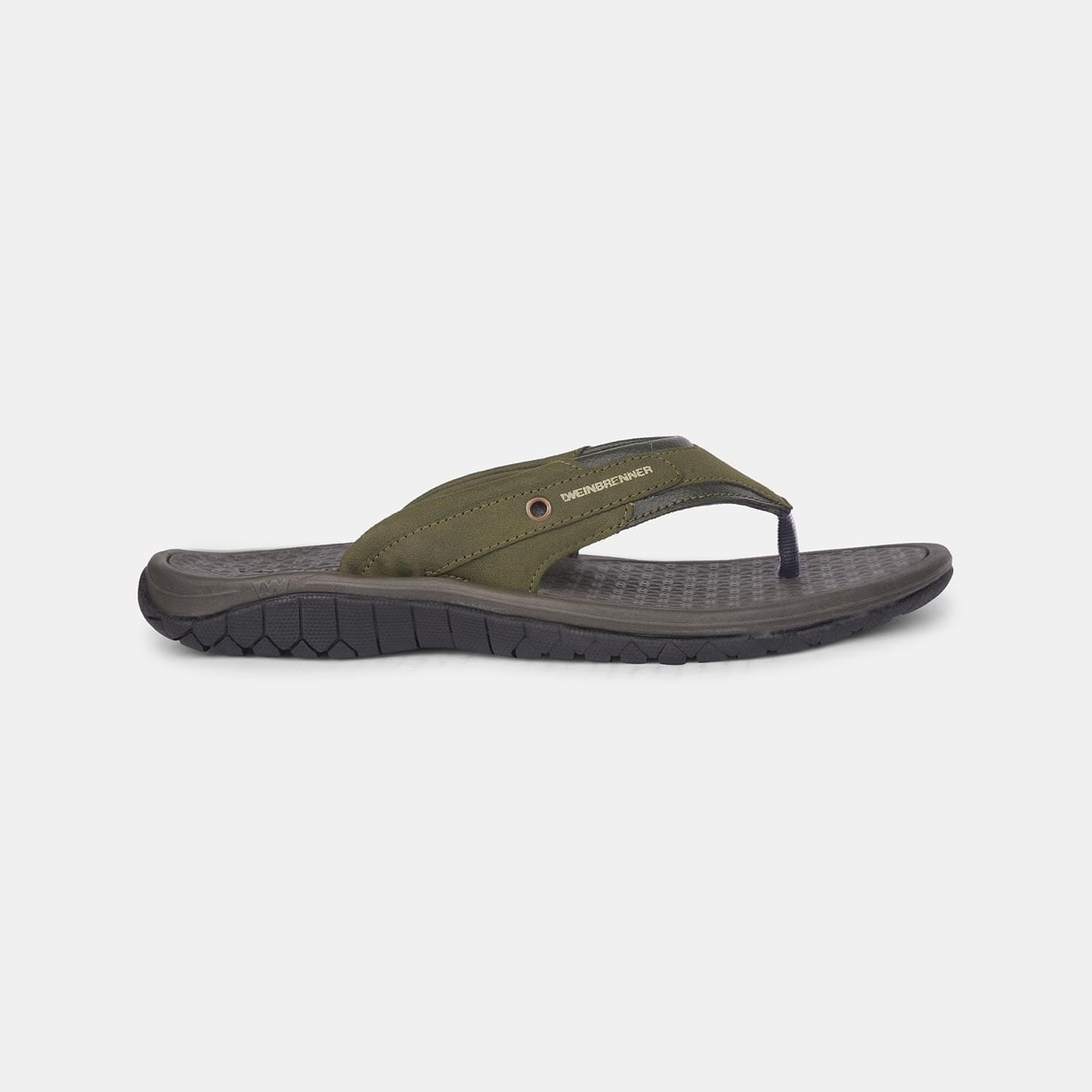 Weinbrenner olive casual thong slippers for men