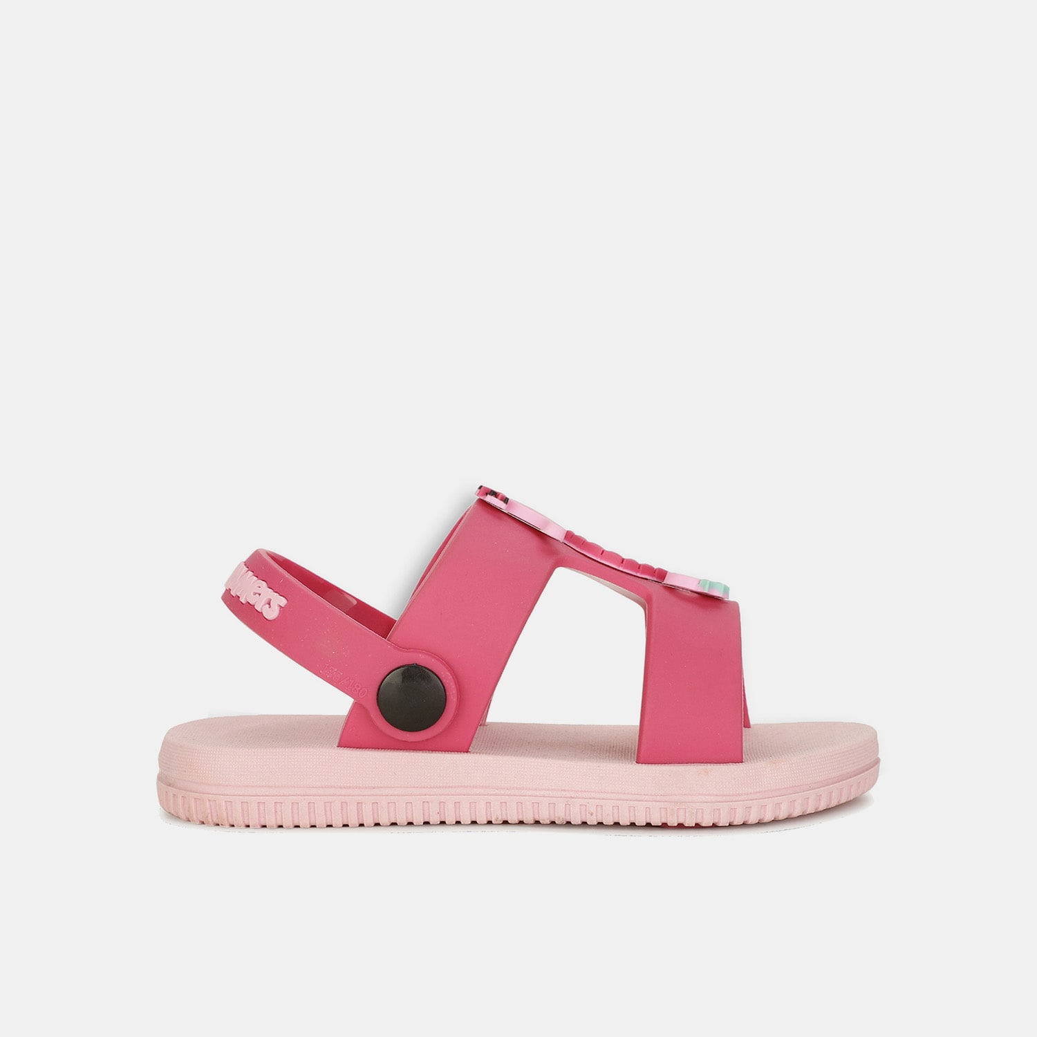 Bubblegummers pink sandals with backstraps for kids