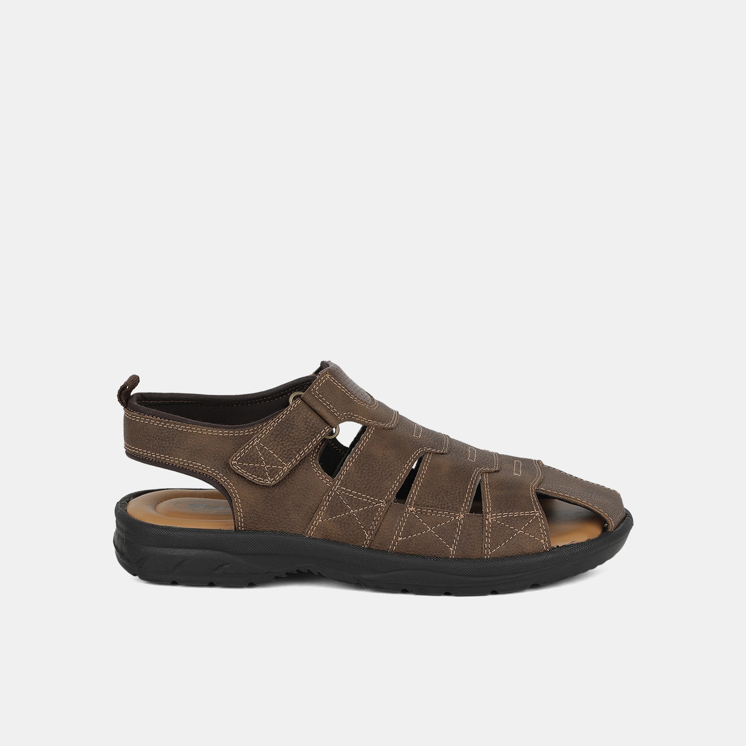 Bata brown casual fishermen-style sandals for men