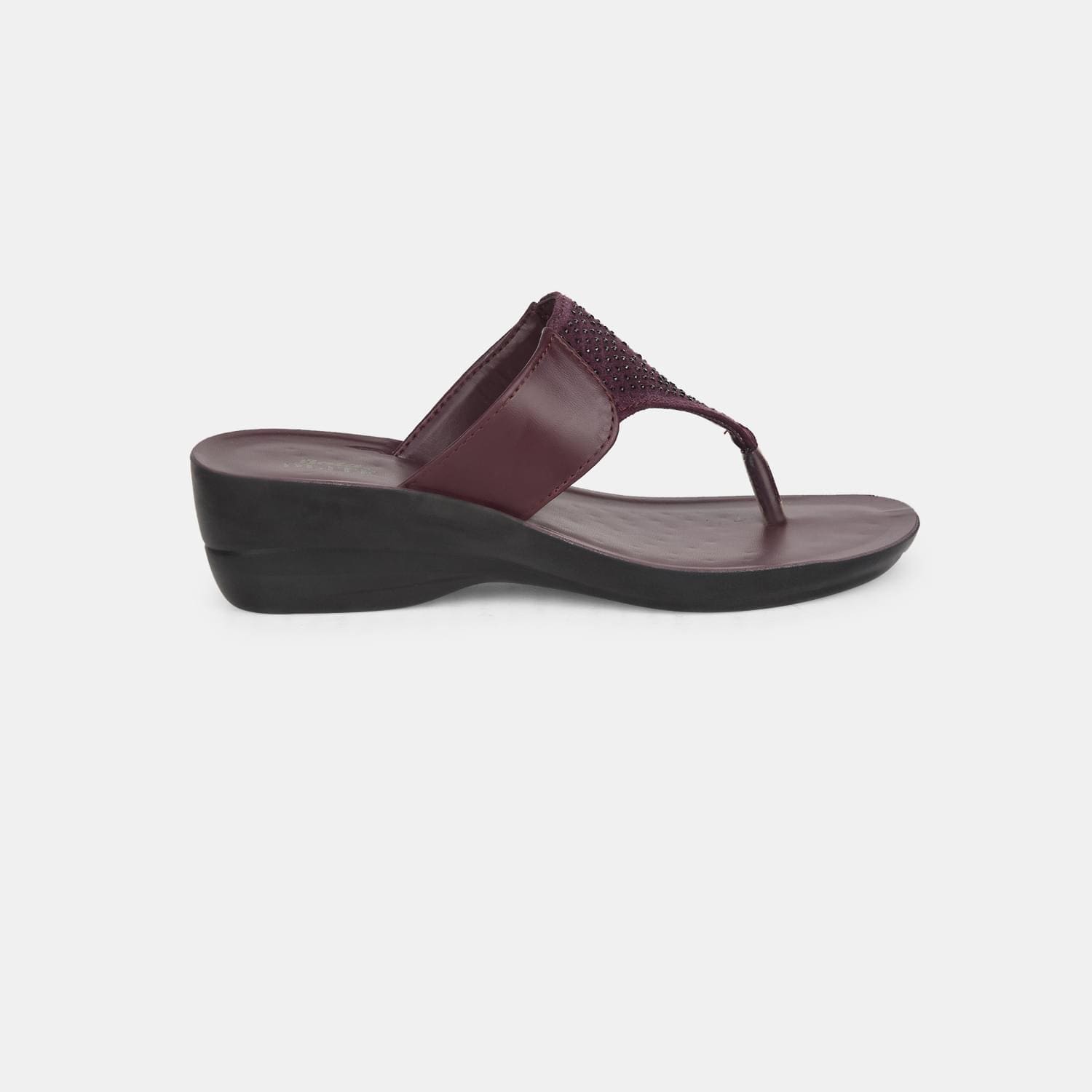 Bata red casual thong slippers for women