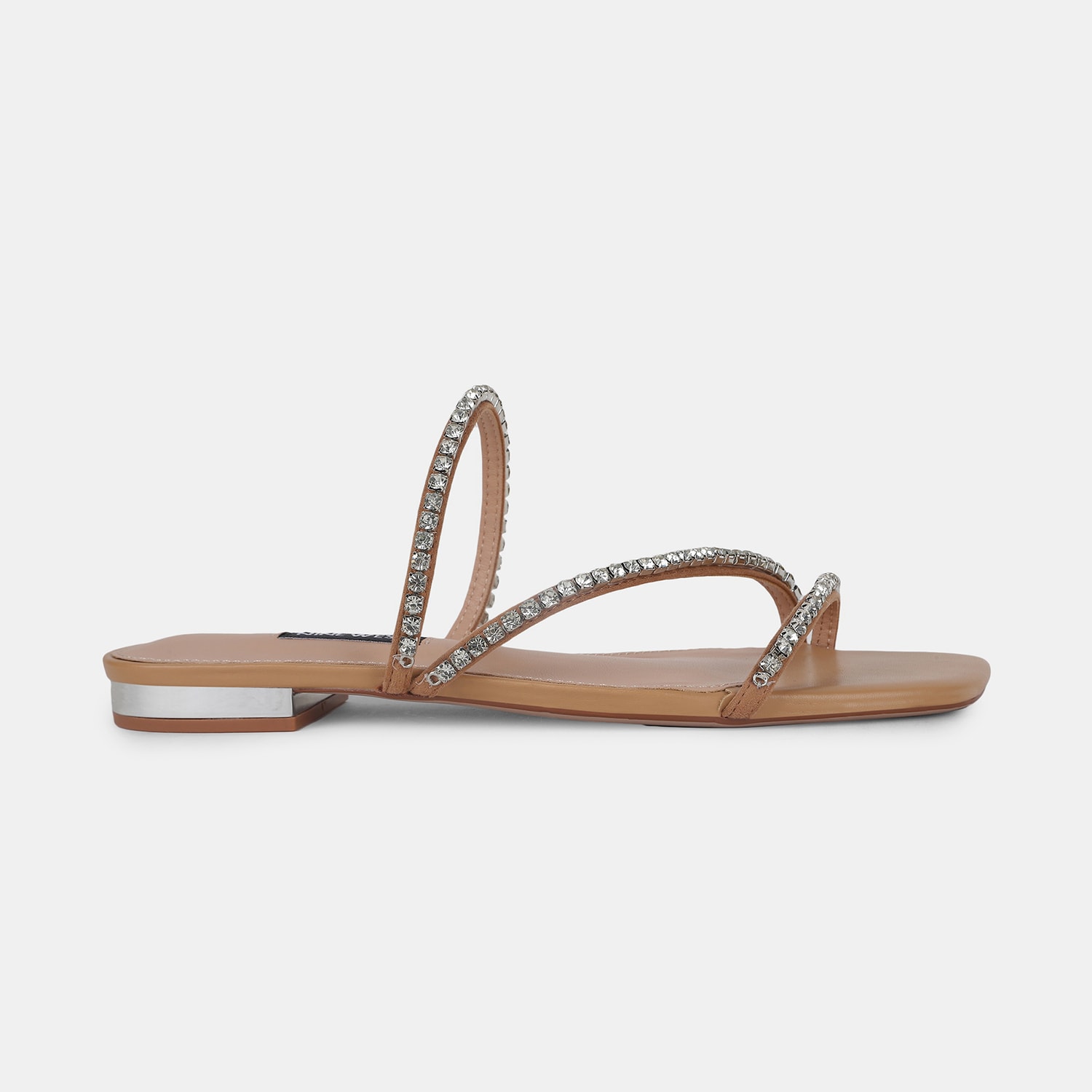 Nine west beige casual mule slippers for women