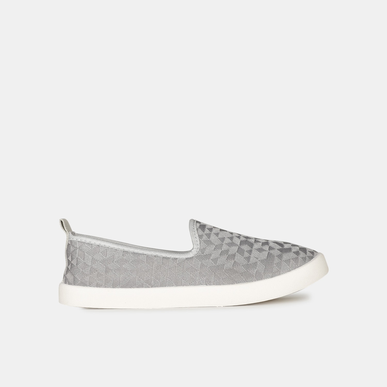 Bata grey textile casual slip-on shoes for women