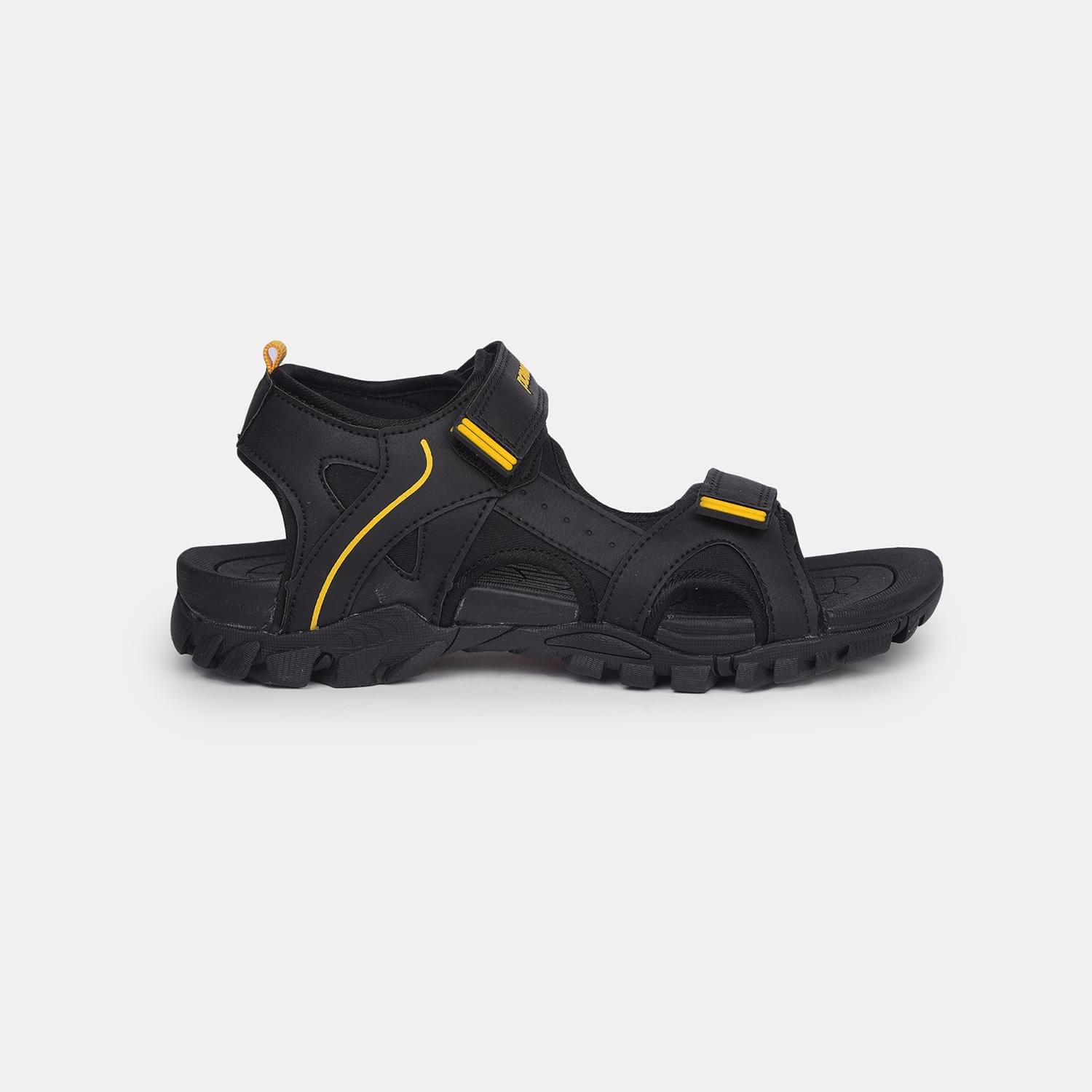Power Black Sports Sandals For Men