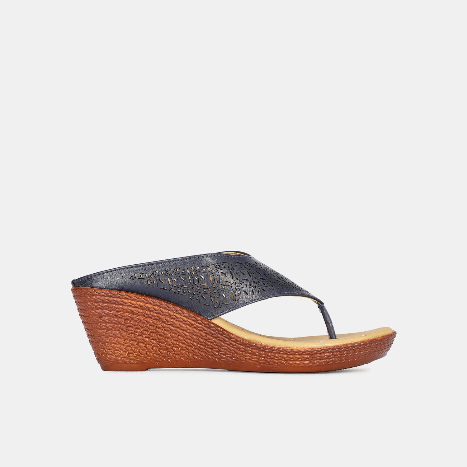 Bata Blue Heel Thongs for Women