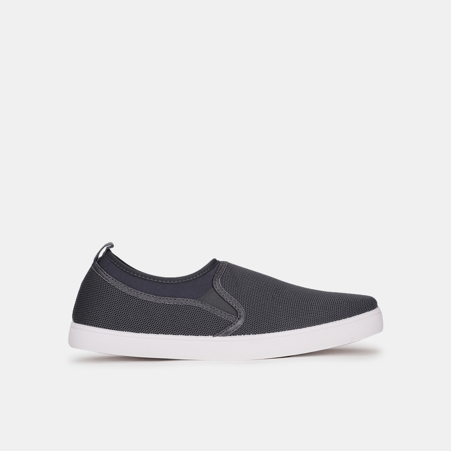 Bata grey mesh casual slip-on shoes for men