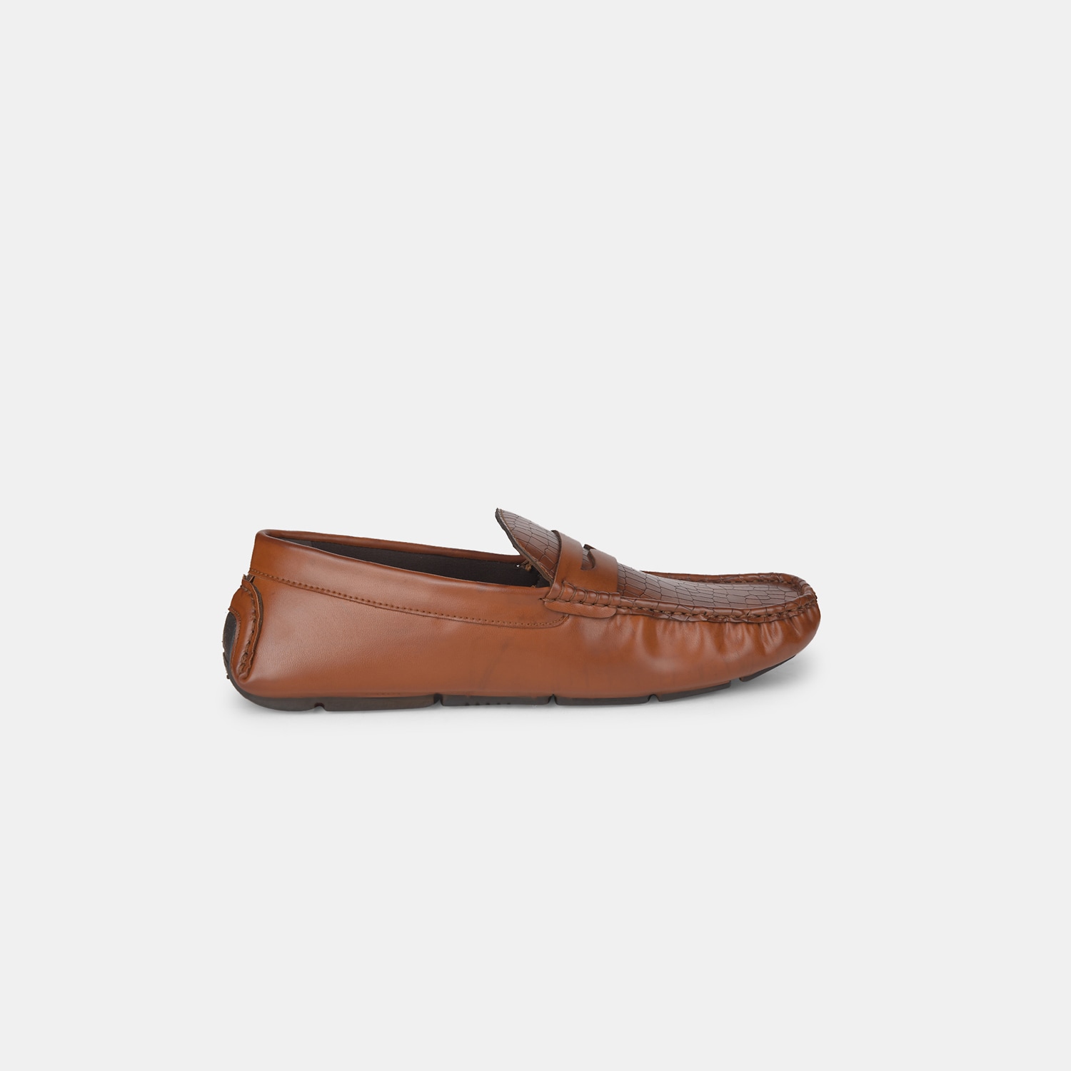 Red Label Tan Loafers For Men
