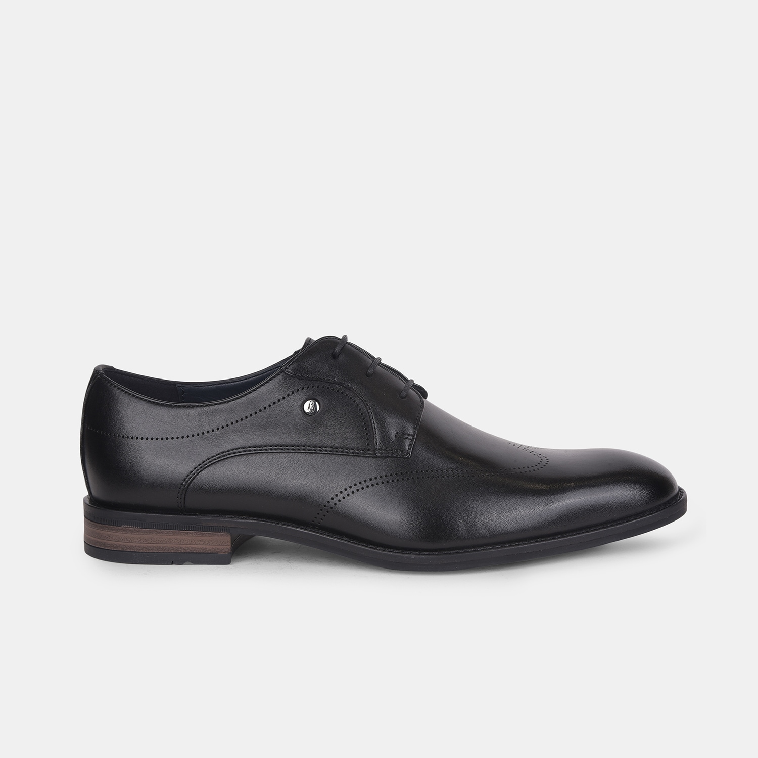 Hush Puppies Black Derby Formal Shoes For Men