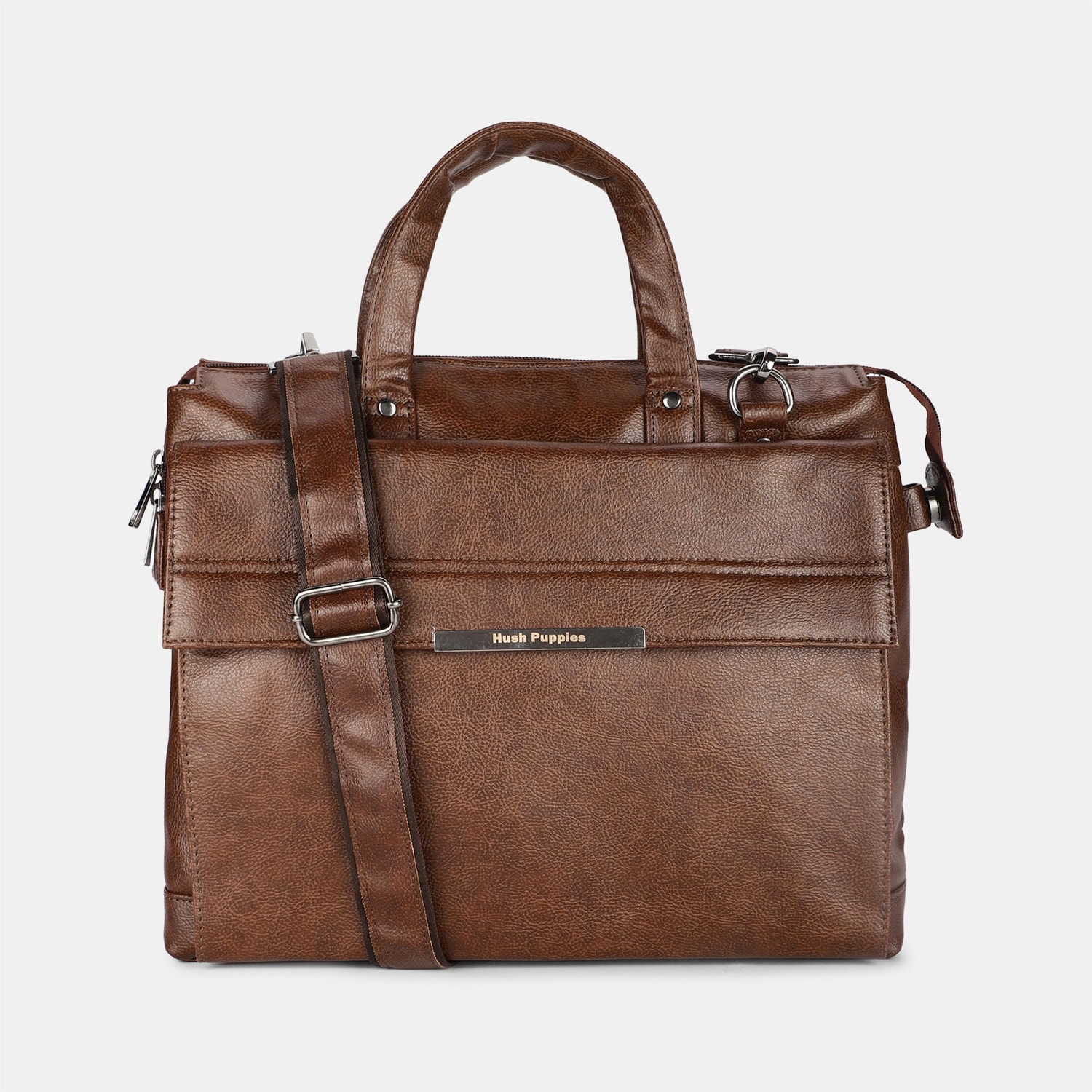 Hush puppies dark brown laptop bag for men