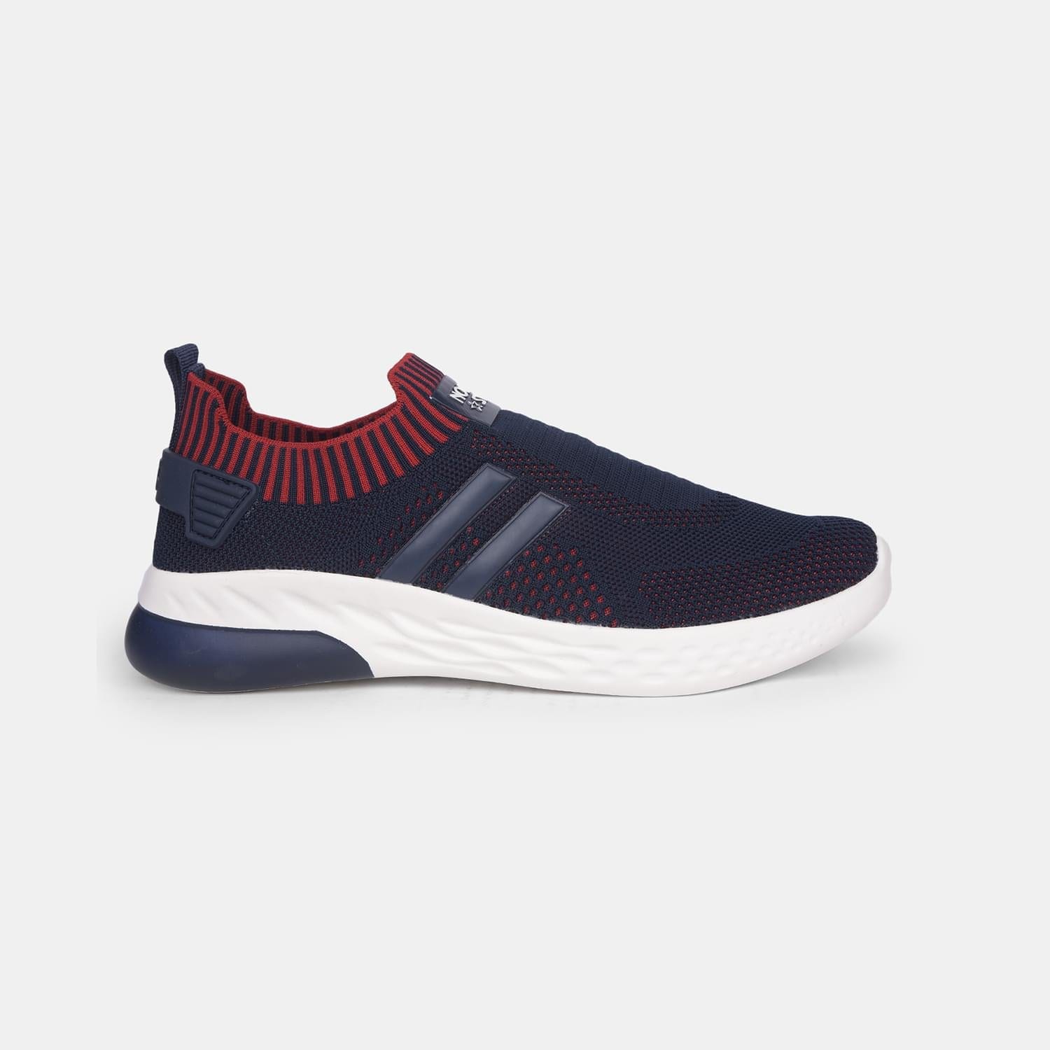 North star blue textile walking slip-on shoes for men