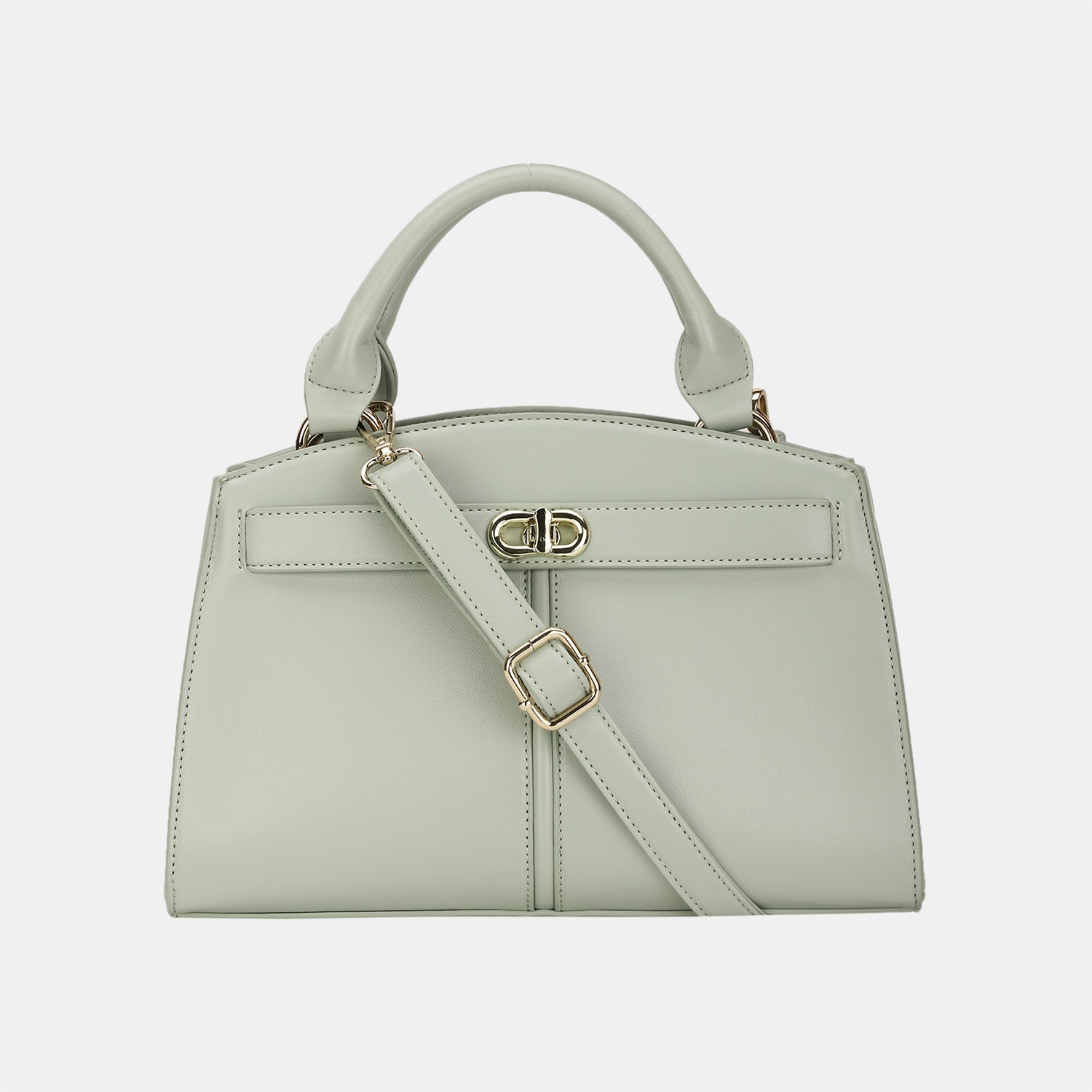 Marie claire light green structured handbag for women