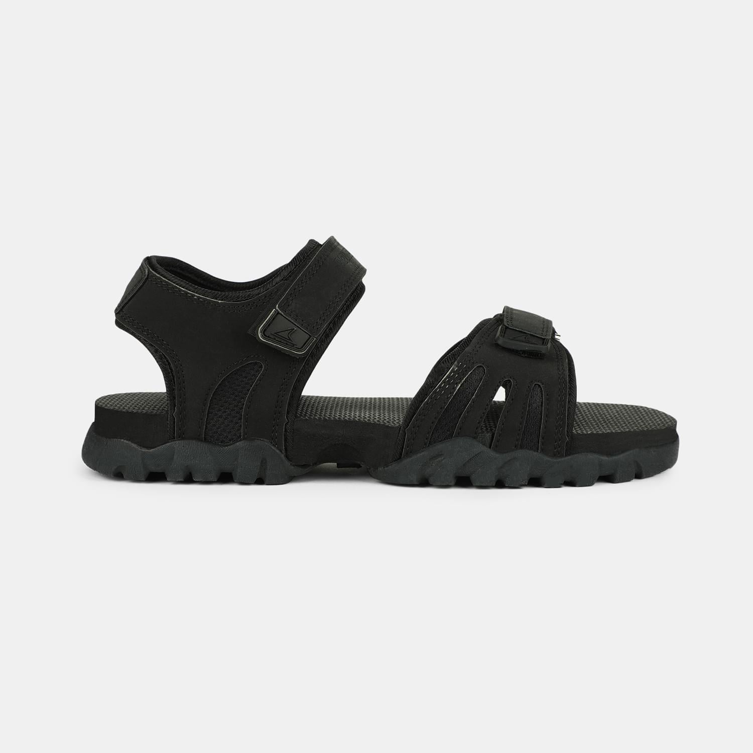 Power Black Sports Sandals For Men