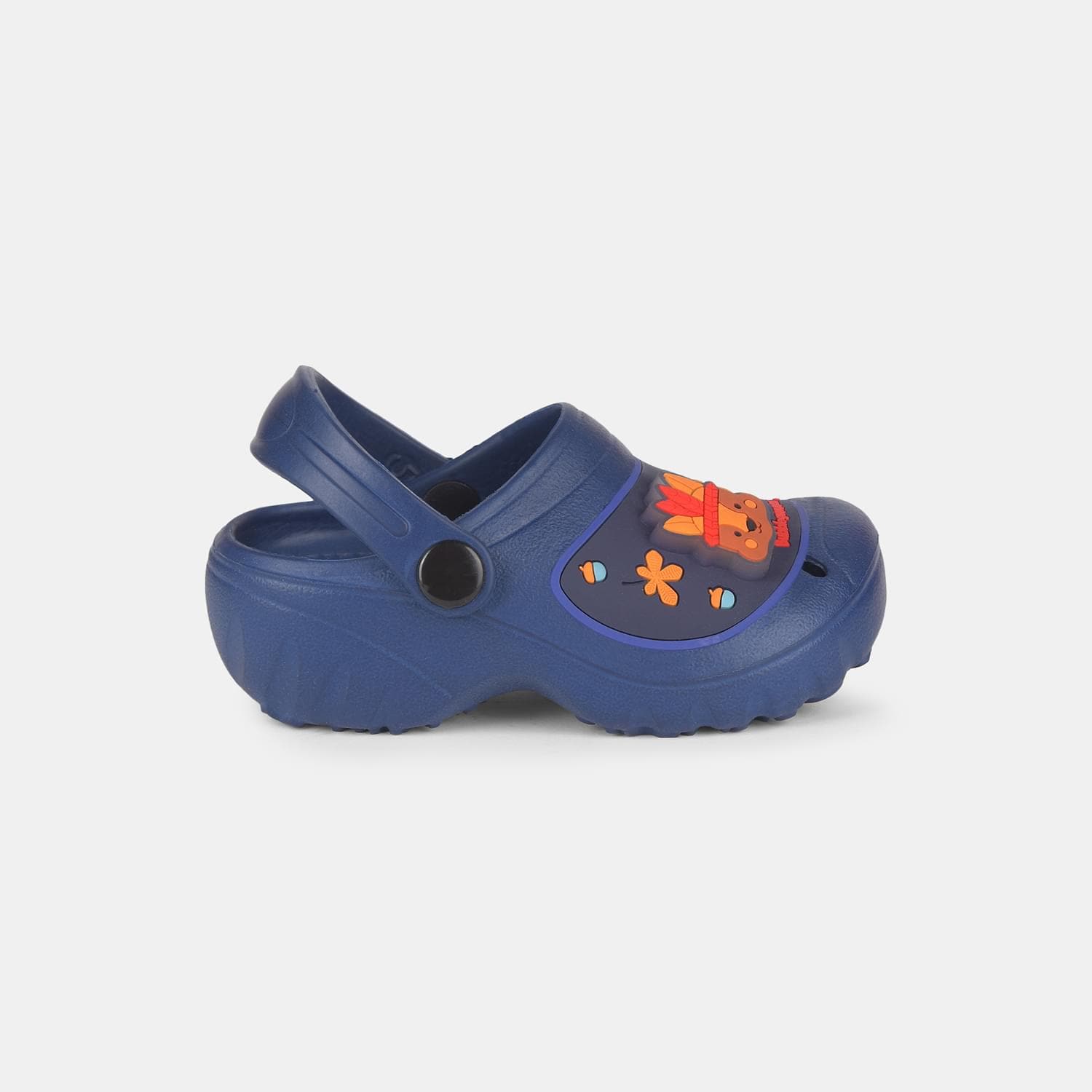 Bubblegummers blue printed clog sandals for kids