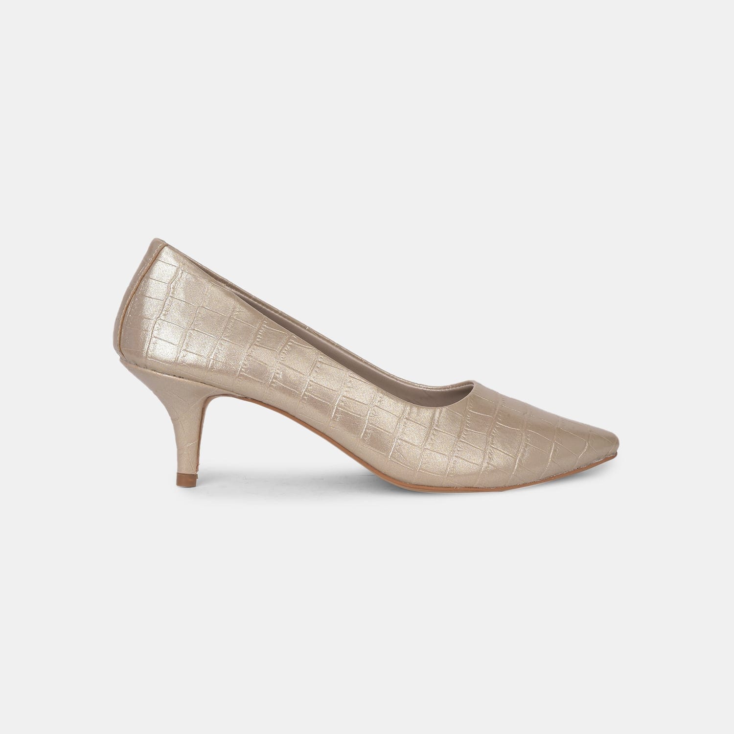 Red Label Gold Pumps For Women
