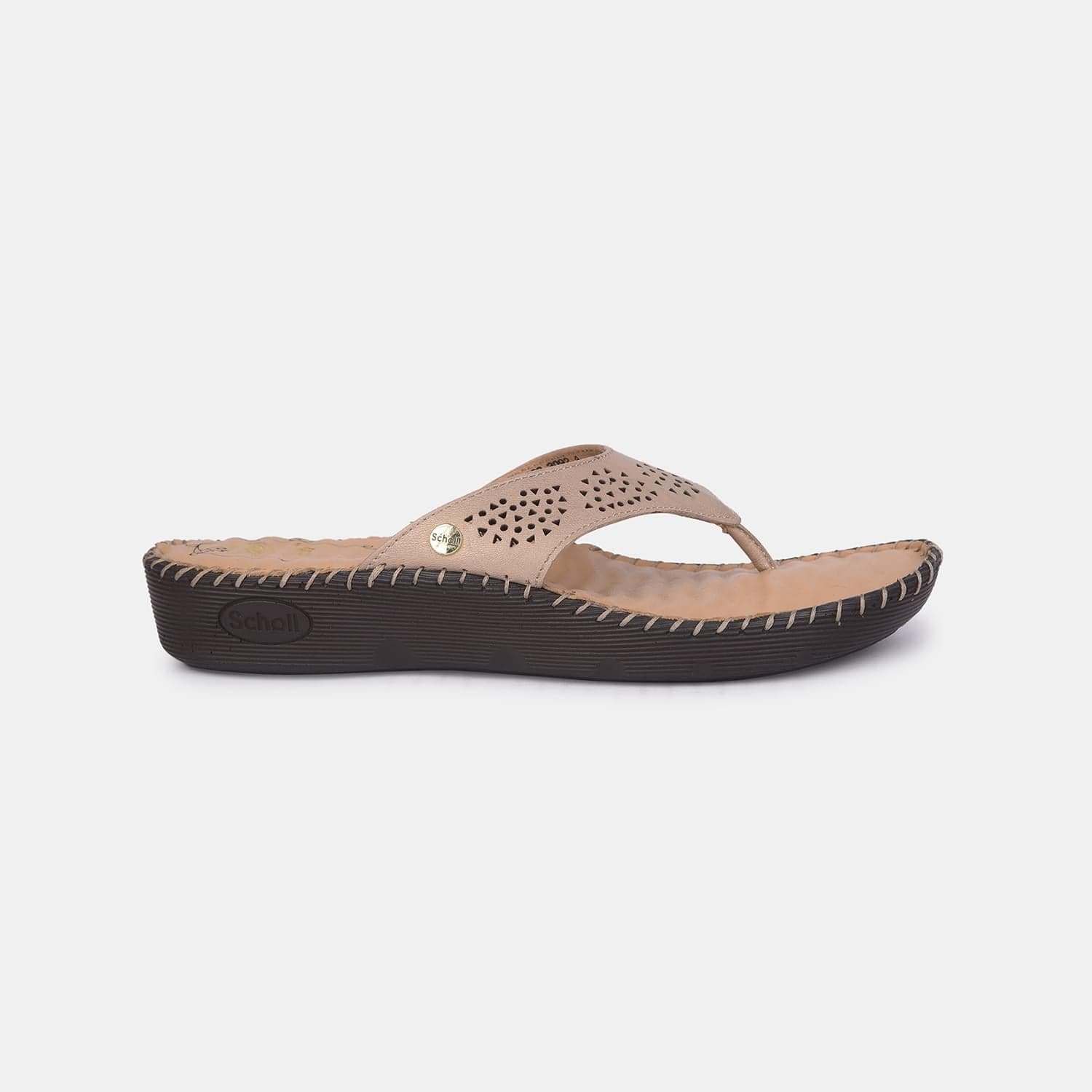 Scholl beige sandals for women medium hh 26-50 mm