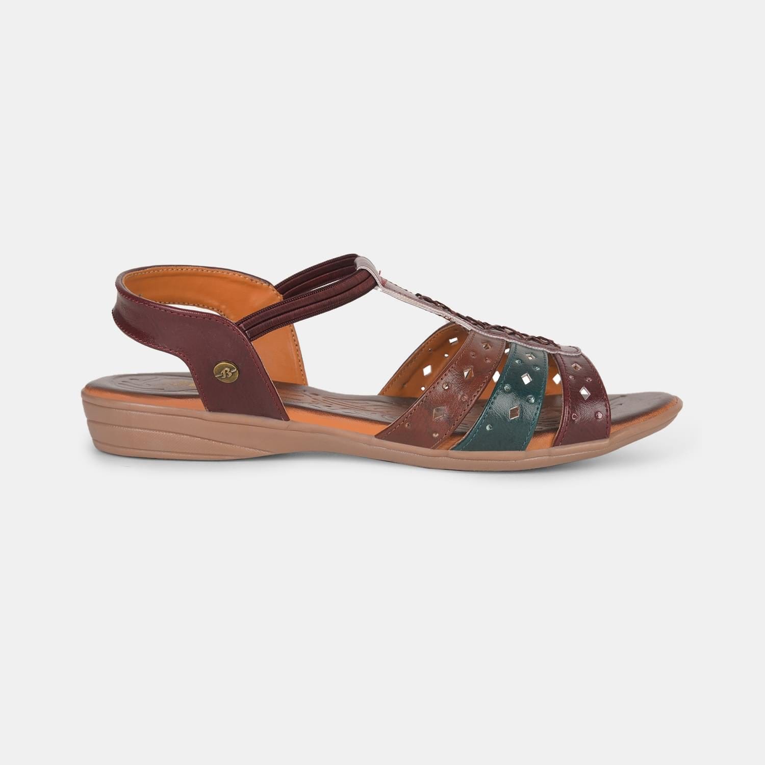 BATA MAROON SANDALS FOR WOMEN