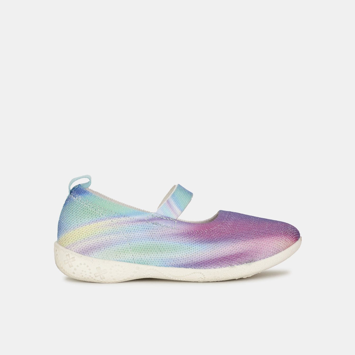 Bubblegummers purple textile ballerinas for kids