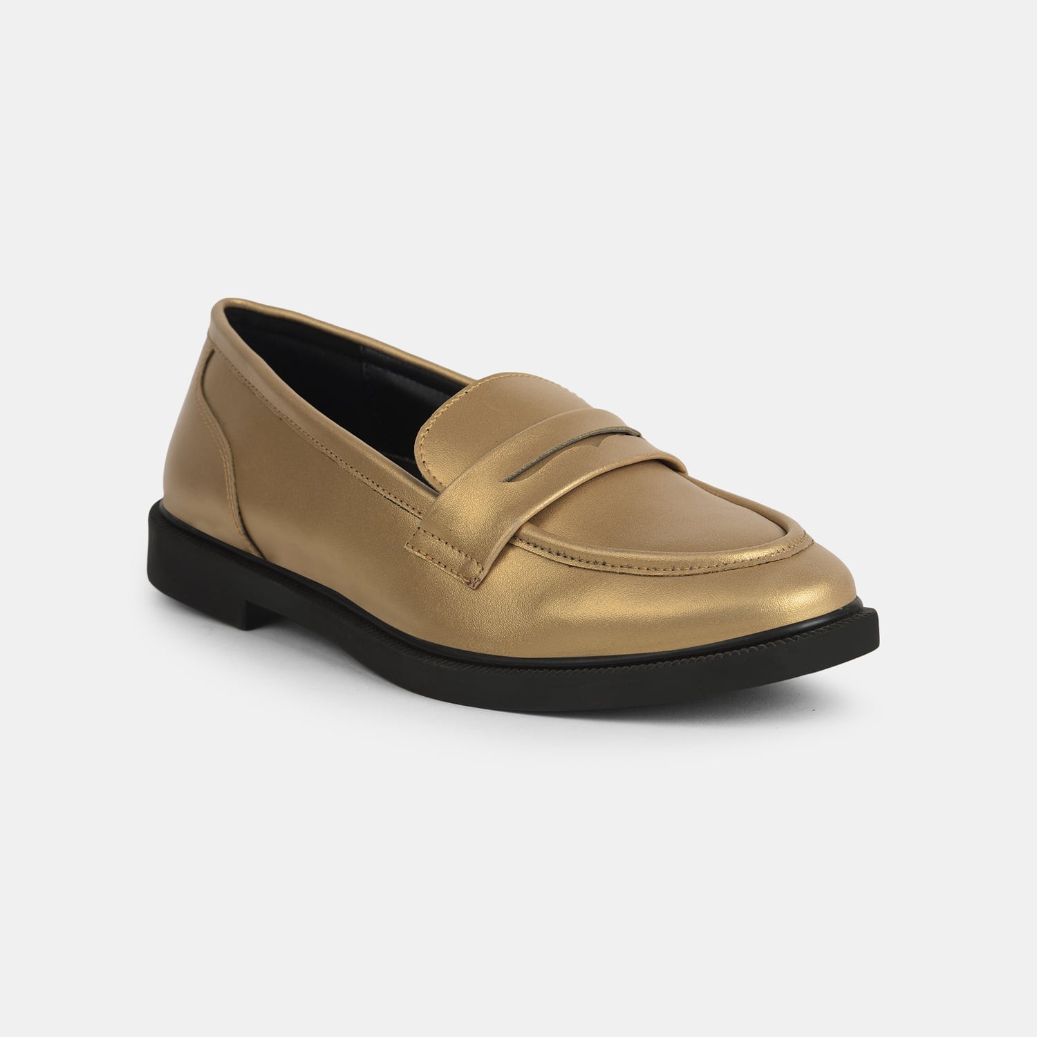 Red Label Gold Loafers for Women