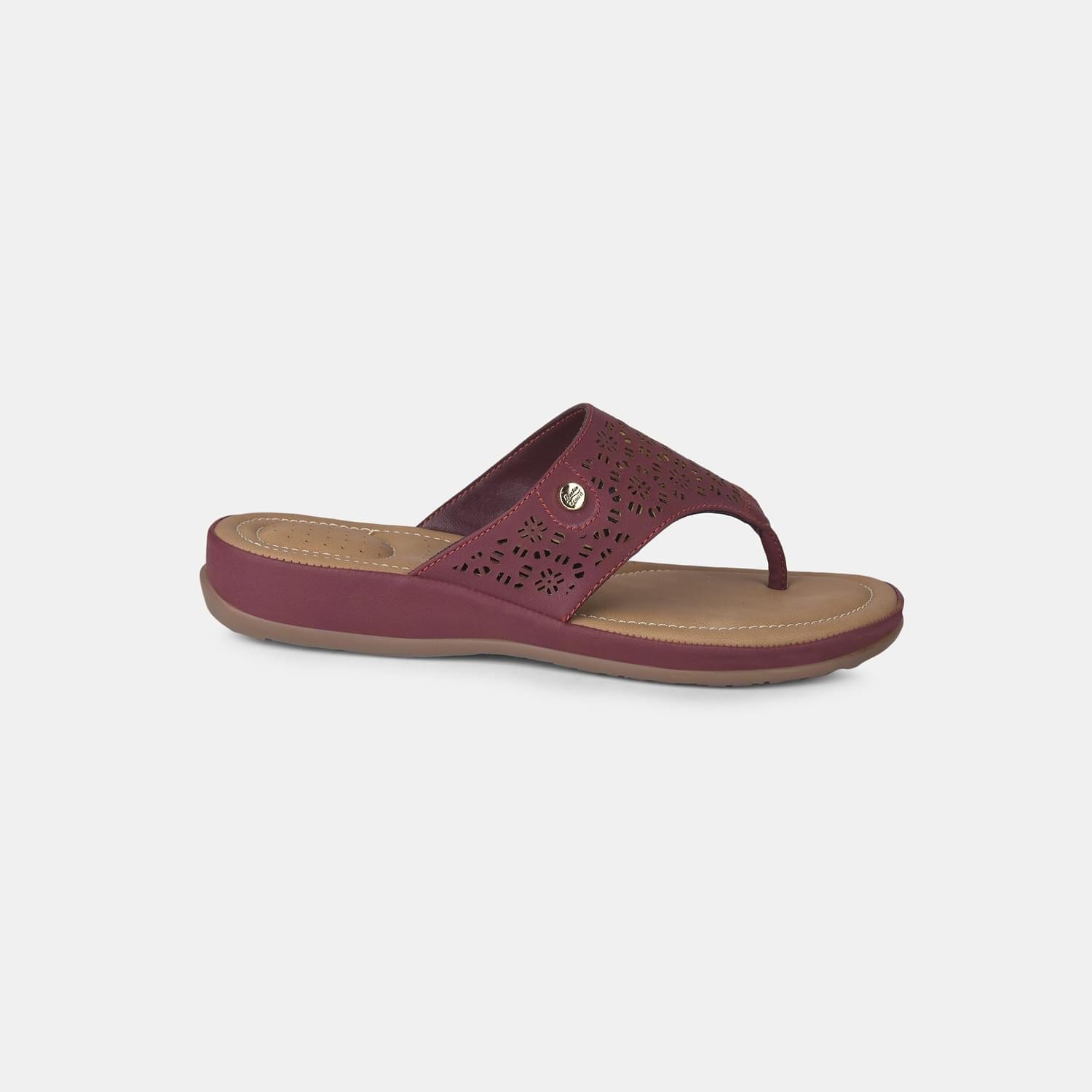 Bata Comfit pink casual thong slippers for women