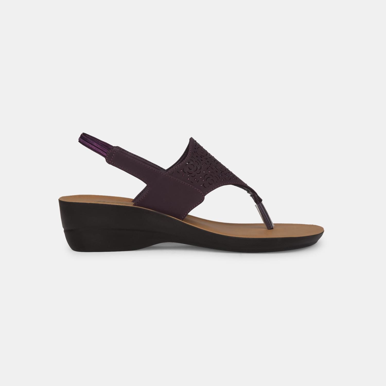 BATA MAROON SANDALS FOR WOMEN