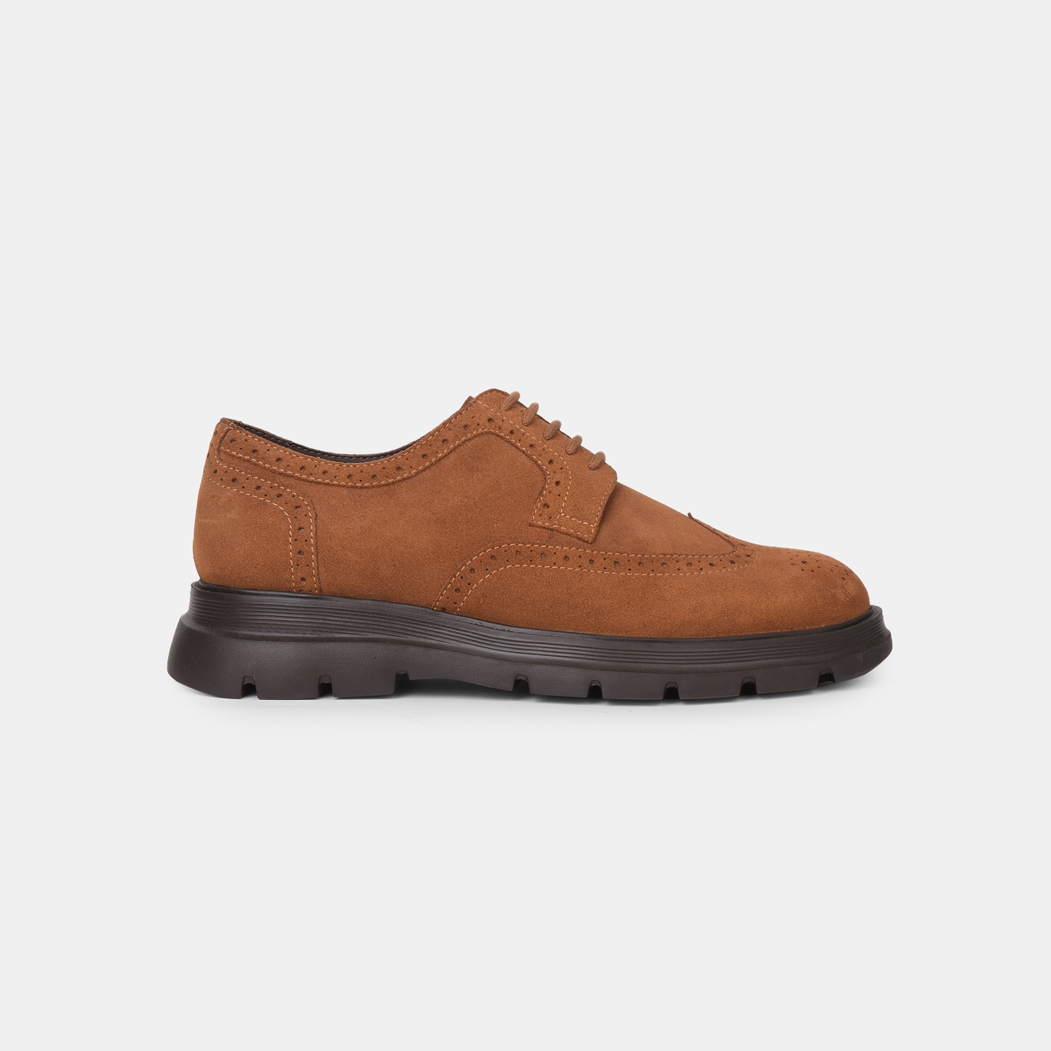 Red Label Tan Lace-Up Casual Shoes For Men