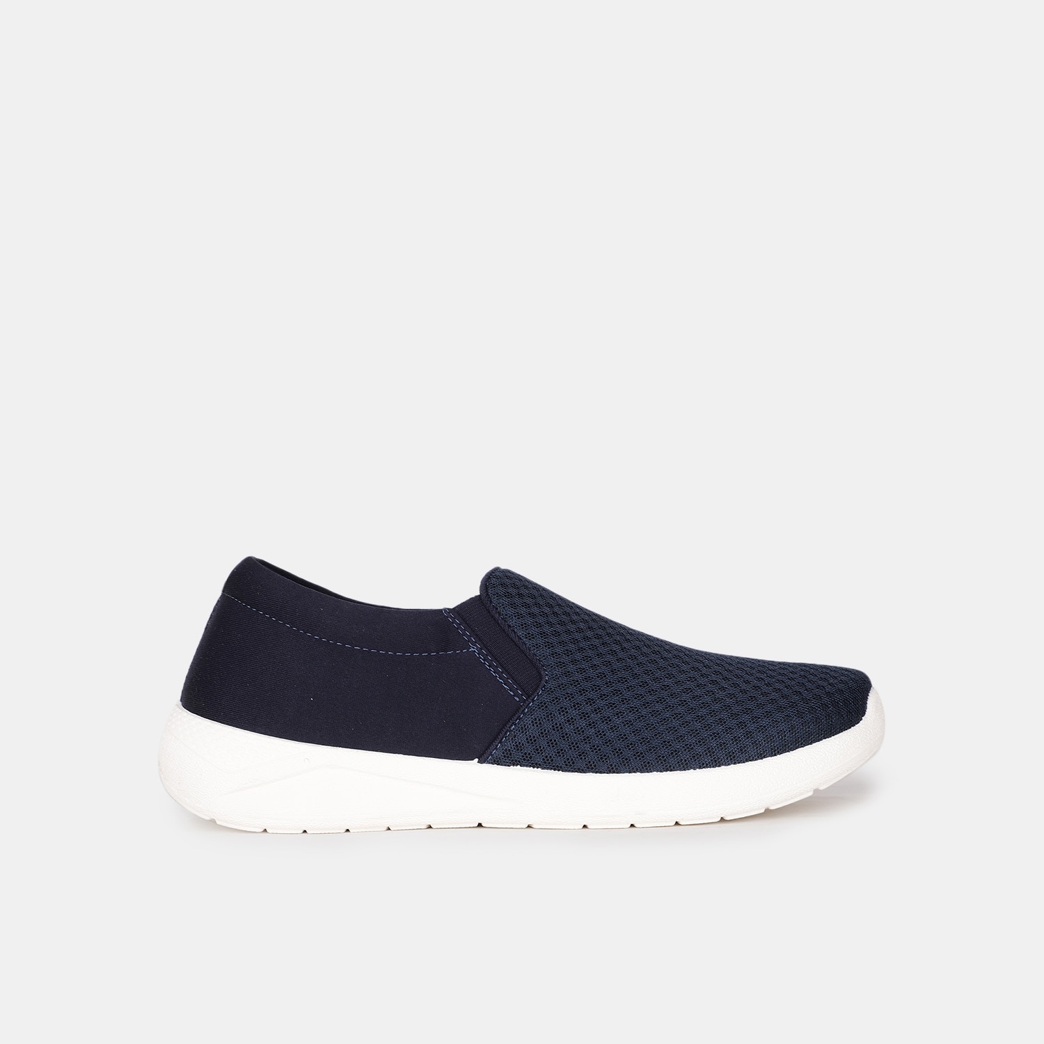 Bata navy patent leather walking slip-on shoes for men