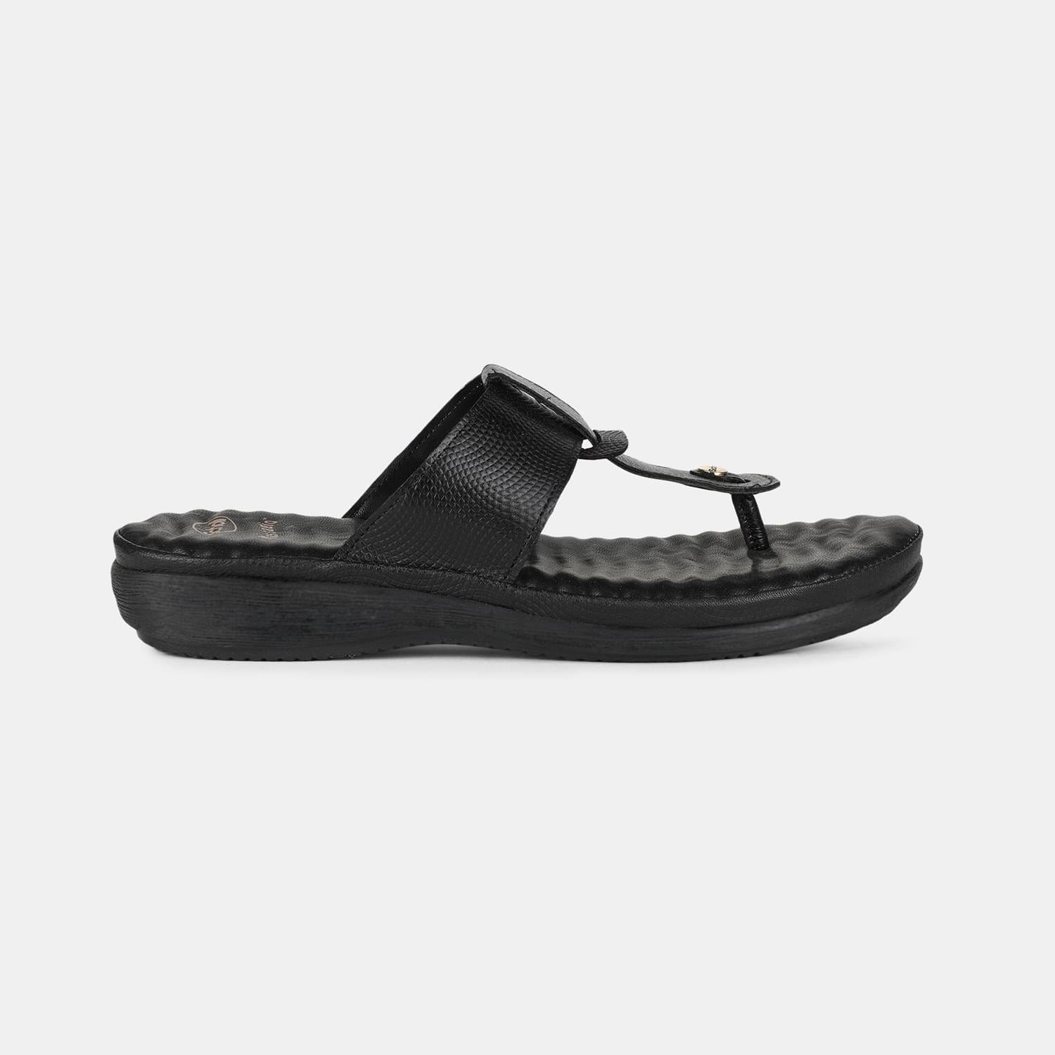 Scholl black thong for women