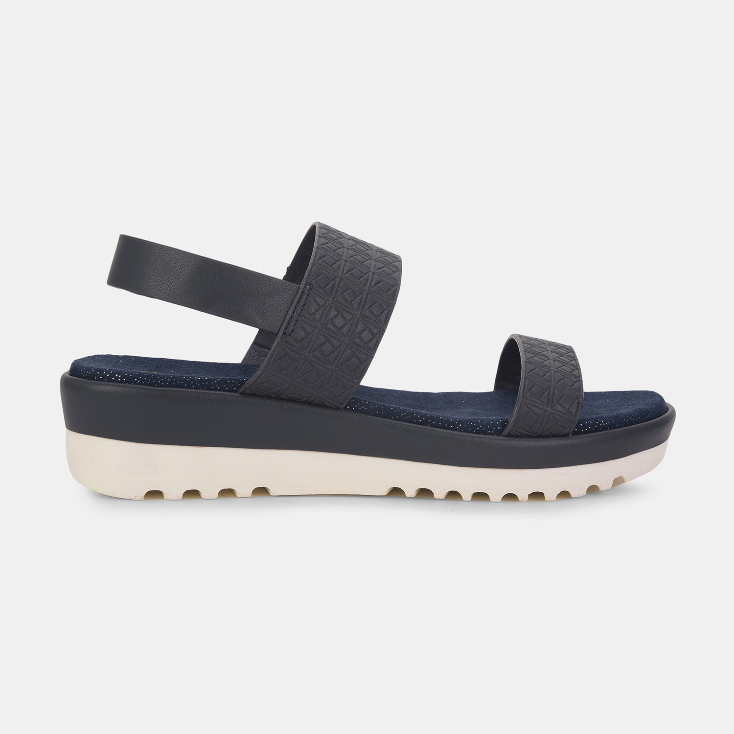 Bata Navy Flat Sandals for Women
