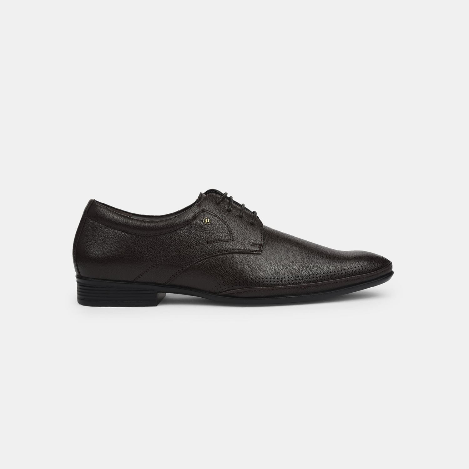 Bata Dark Brown Formal Lace-Up Shoes For Men