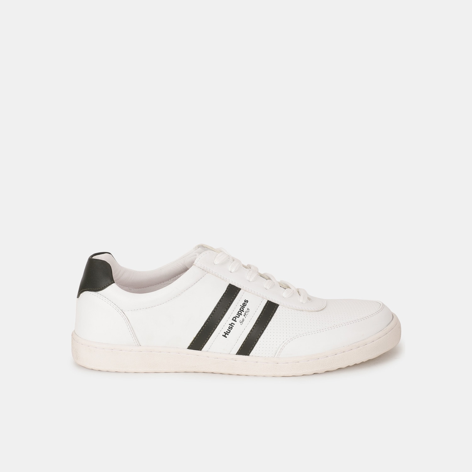 Hush Puppies White Lace Up Casual Shoes For Men