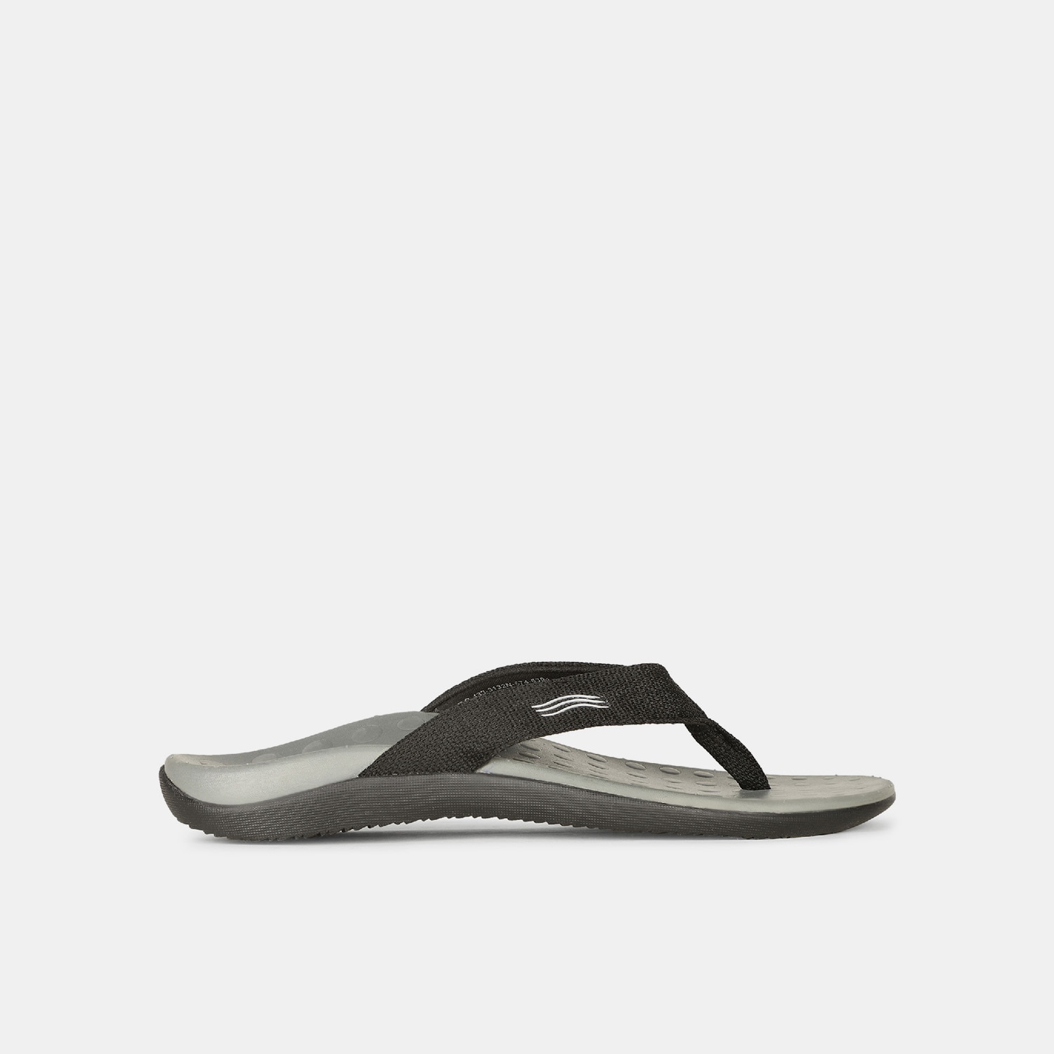 Scholl black leather flip-flop thongs for women