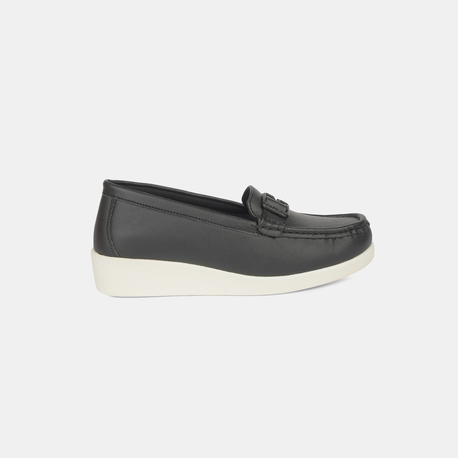 Bata Comfit Black Loafers For Women