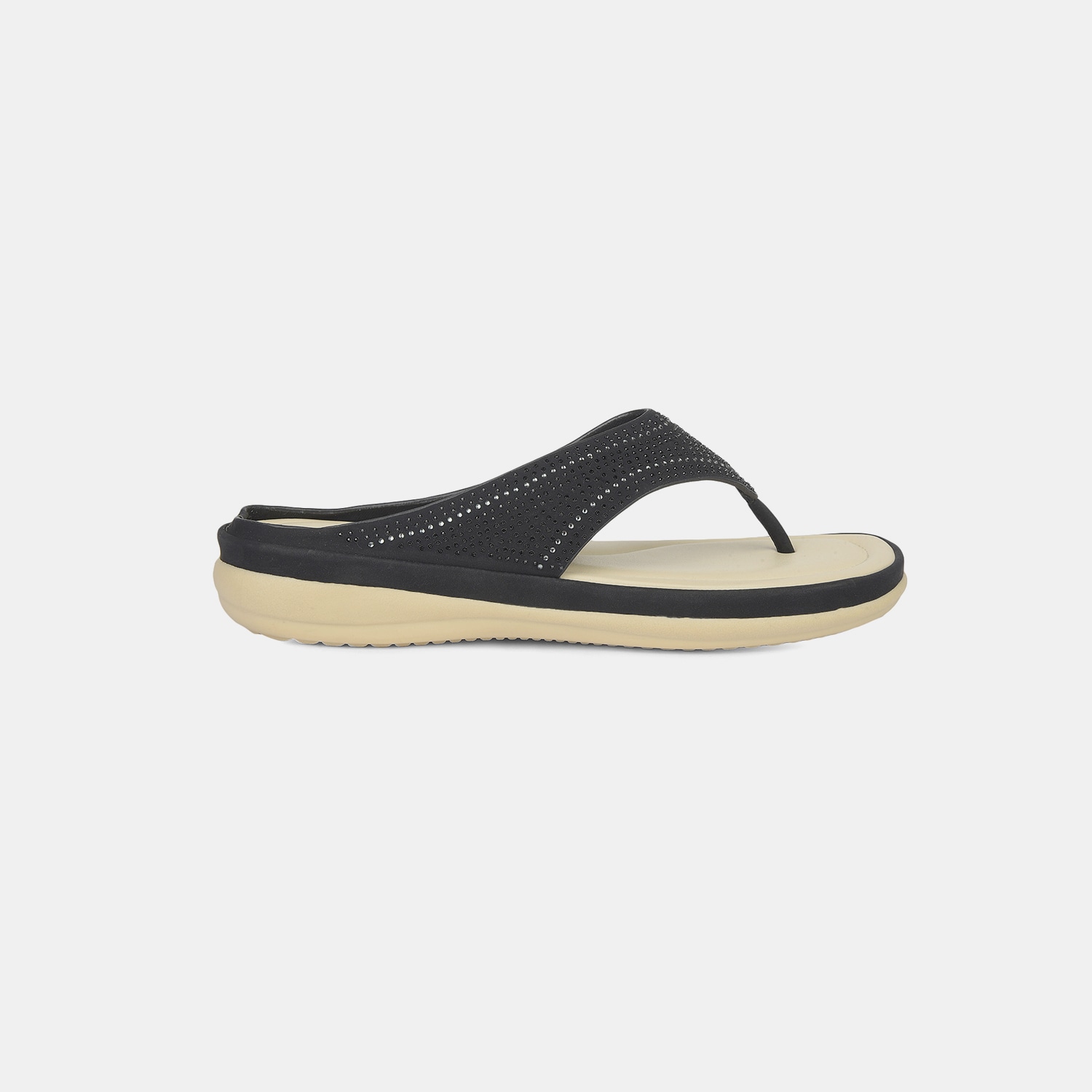Bata Comfit Black Thong For Women