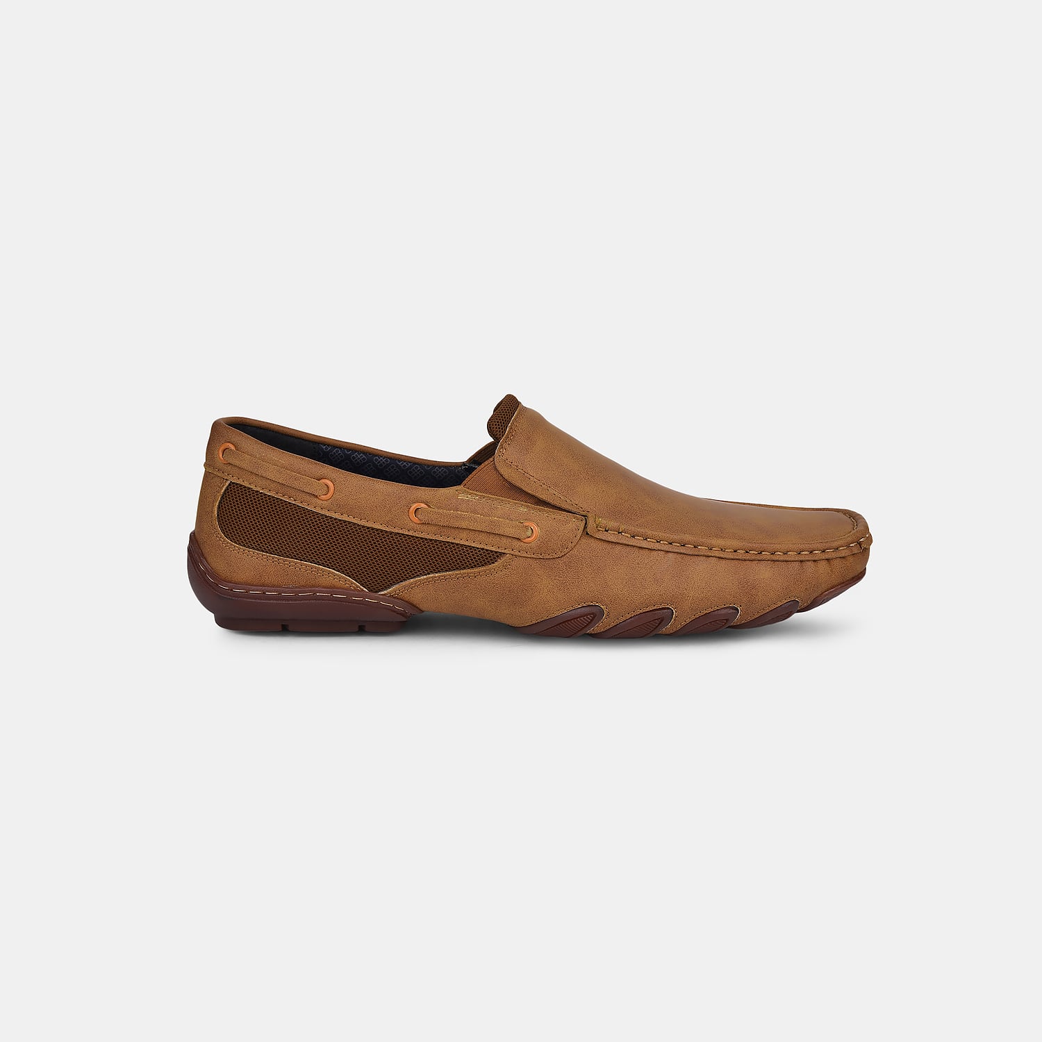 Red Label Tan Loafers For Men