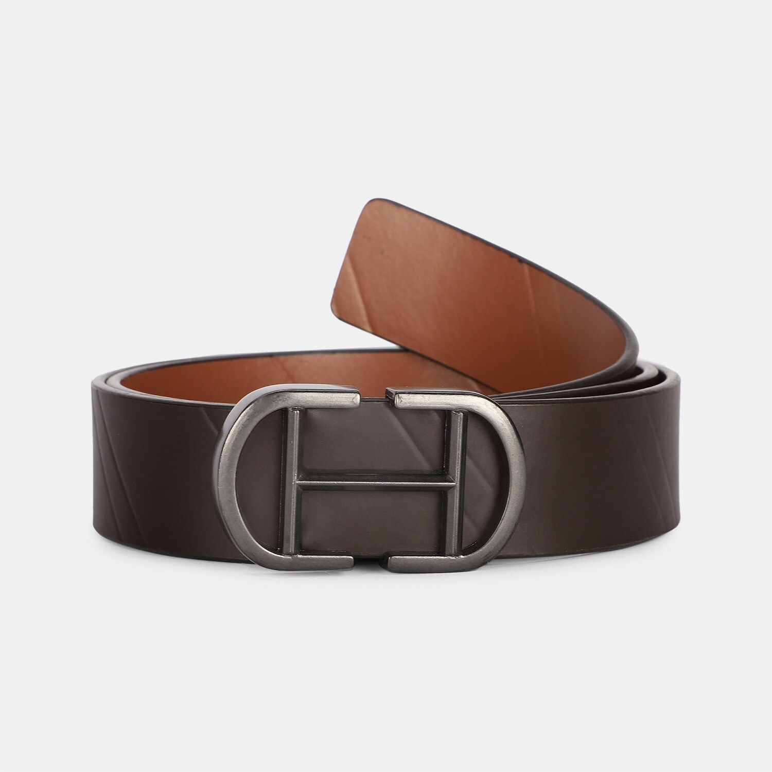 Hush puppies dark brown leather belt for men
