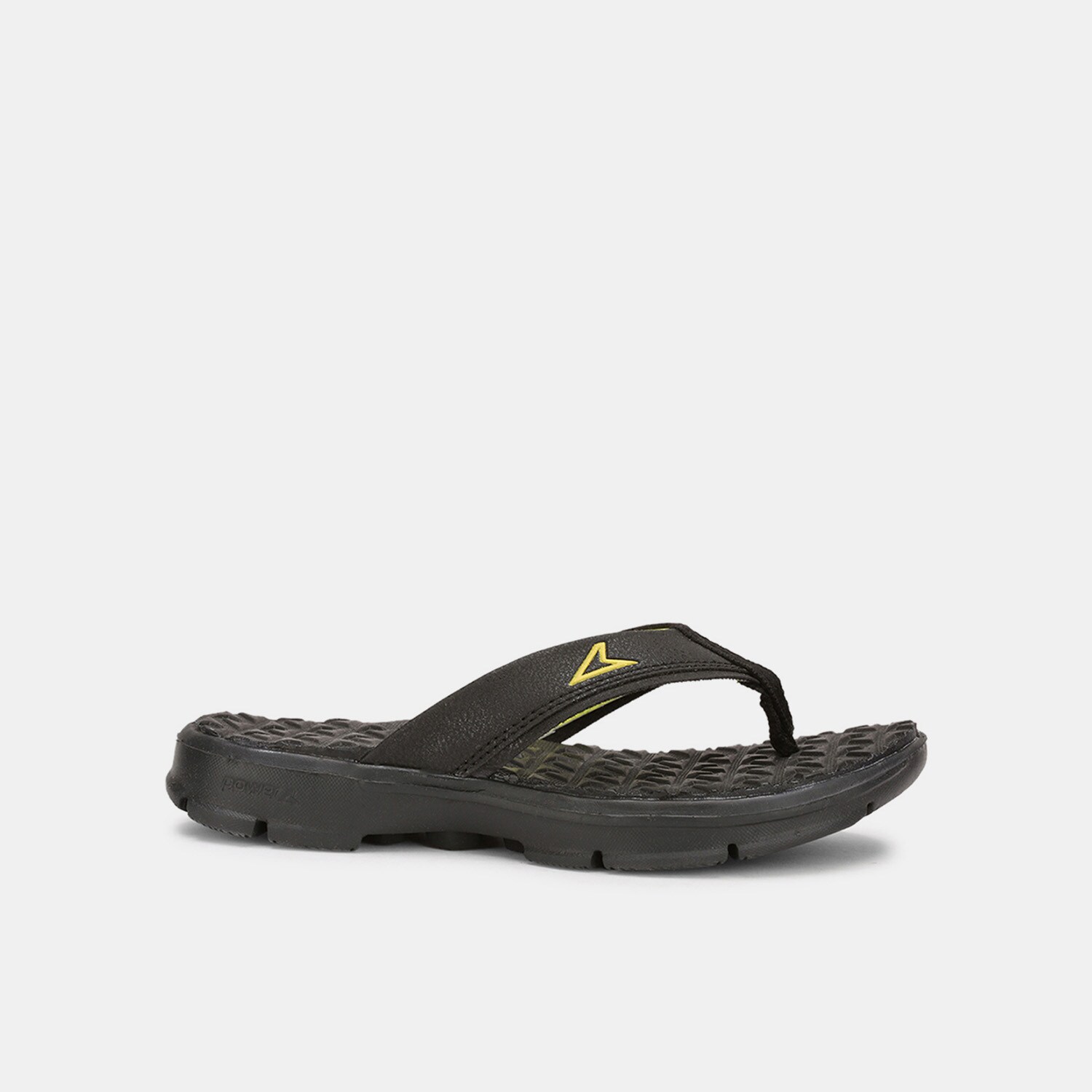 Bata black textured thong slippers for kids