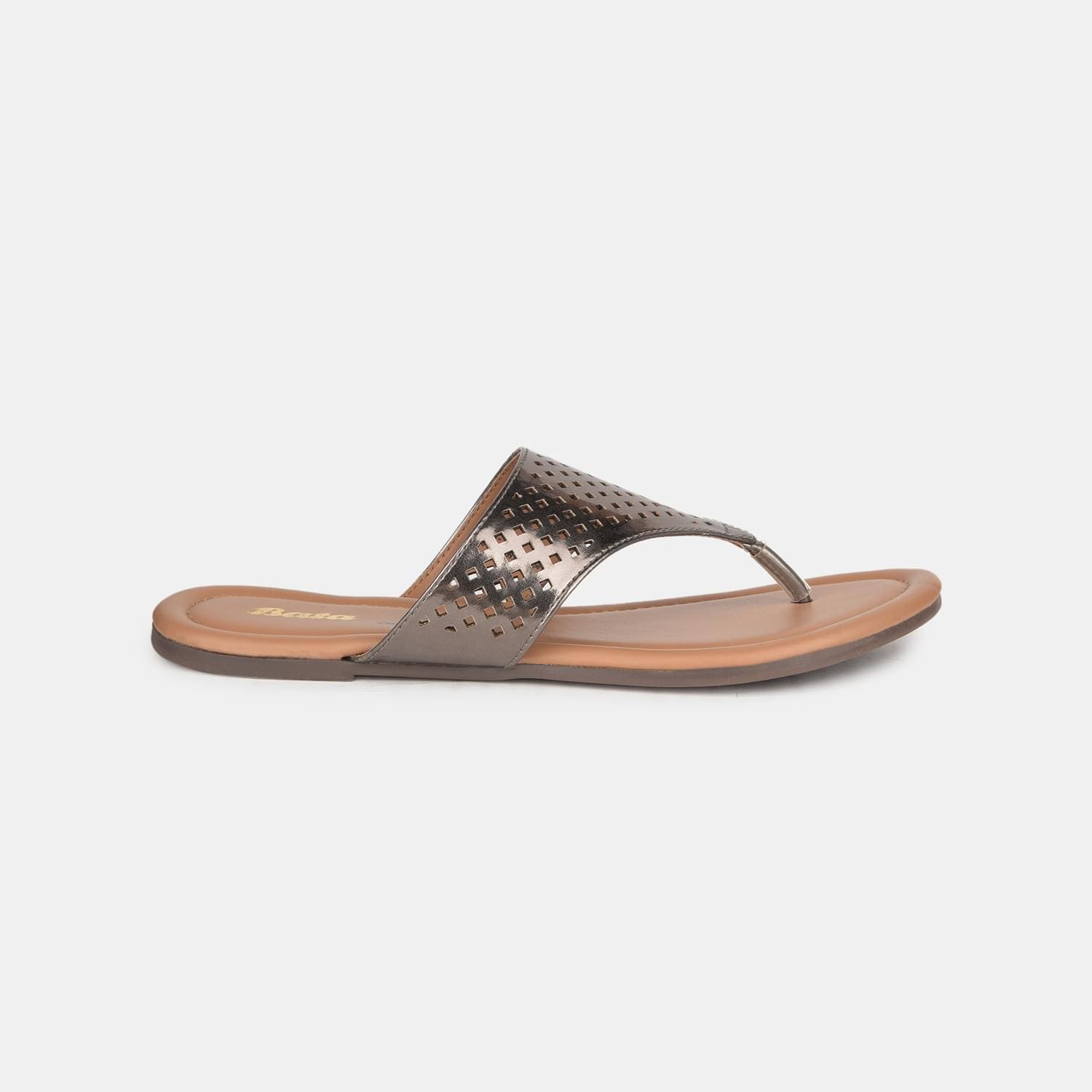 Bata Silver Flat Thongs for Women