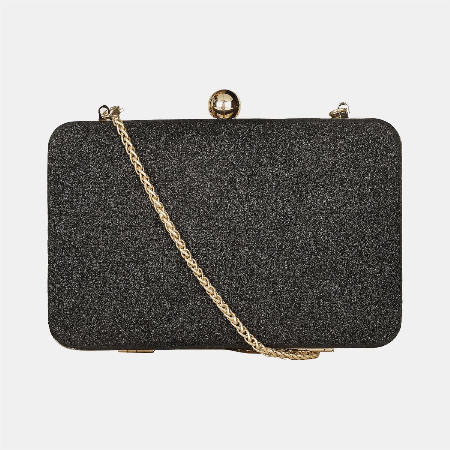 Marie claire black textured structured handbag for women