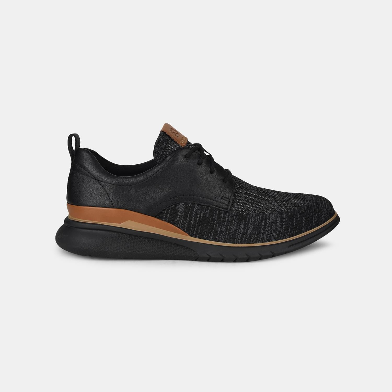 Hush Puppies Black Lace-Up Casual Shoes For Men