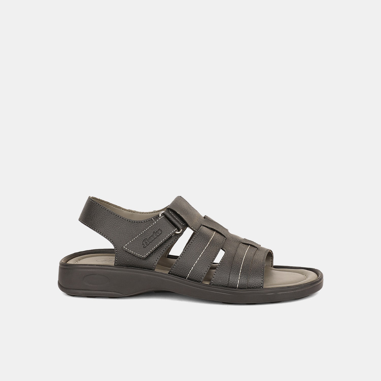Bata black casual sandals for men