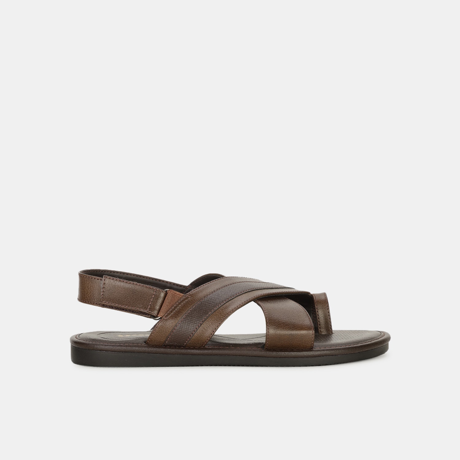 Bata brown toe ring sandals for men