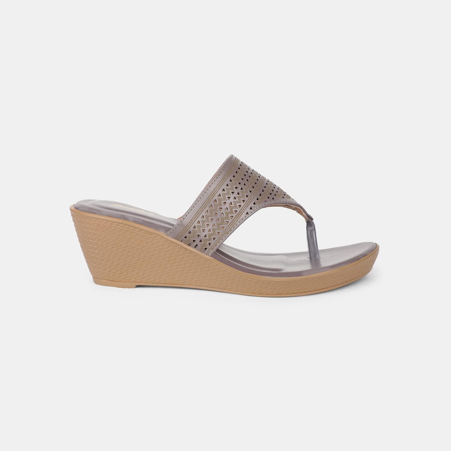 BATA GUNMETAL THONG FOR WOMEN