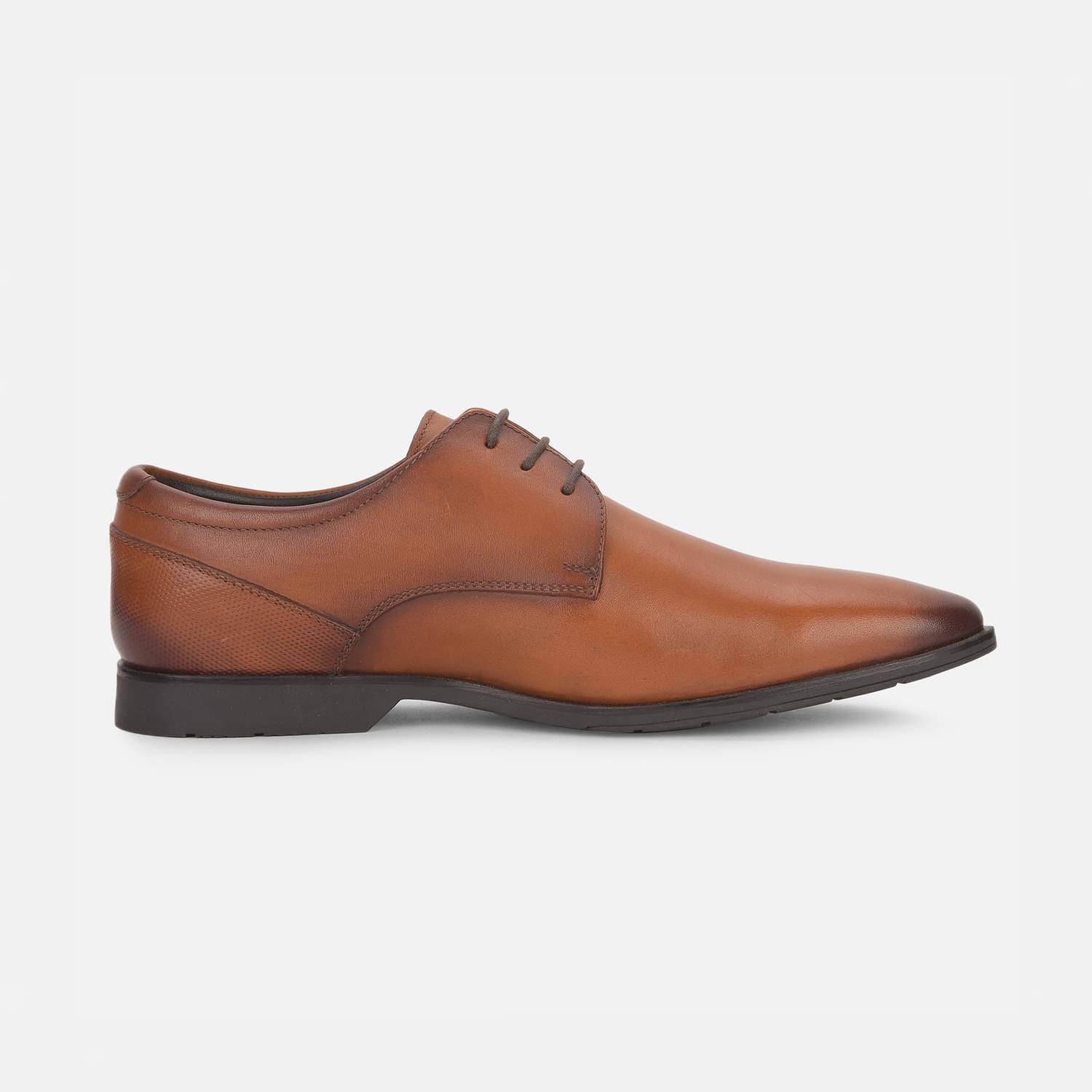 Hush Puppies Tan Derby Formal Shoes For Men