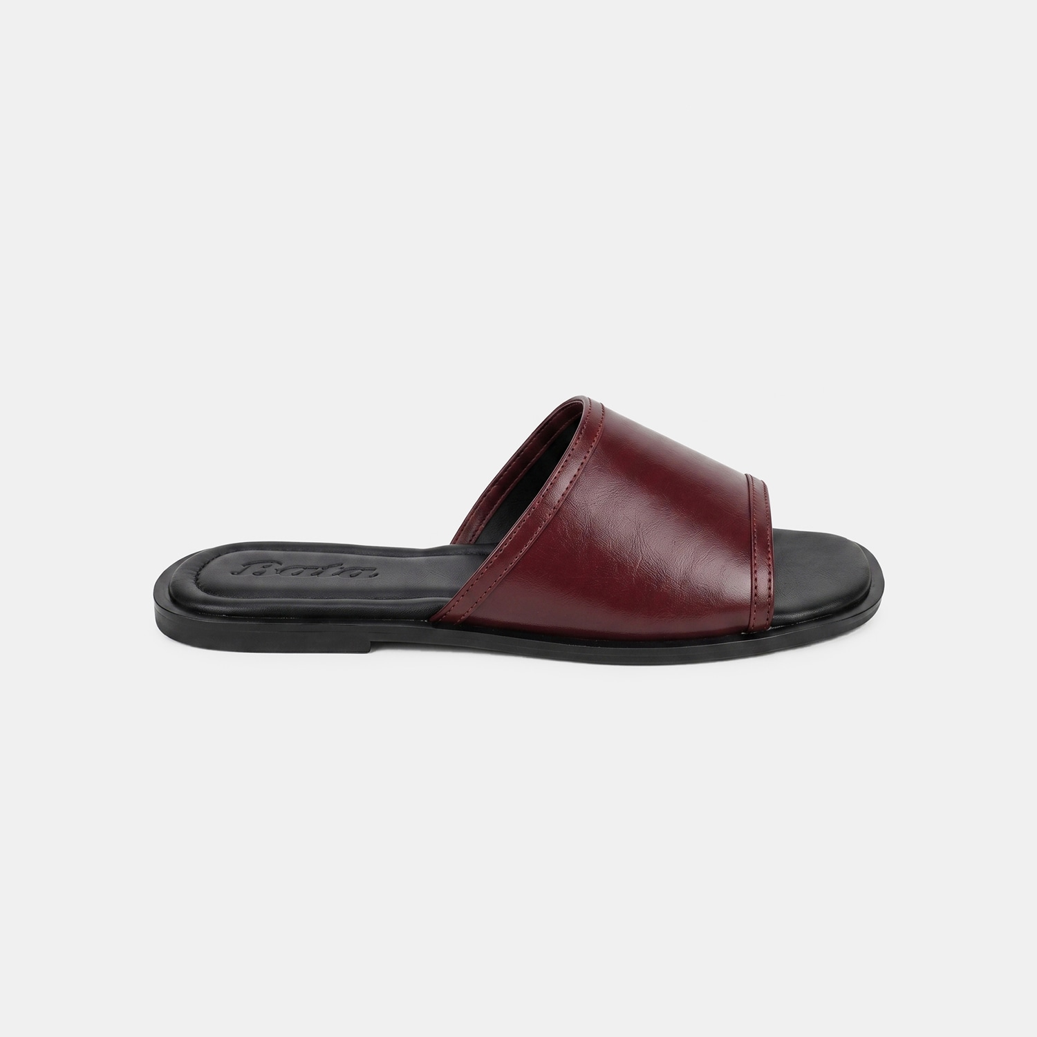 Bata Maroon Mule For Women