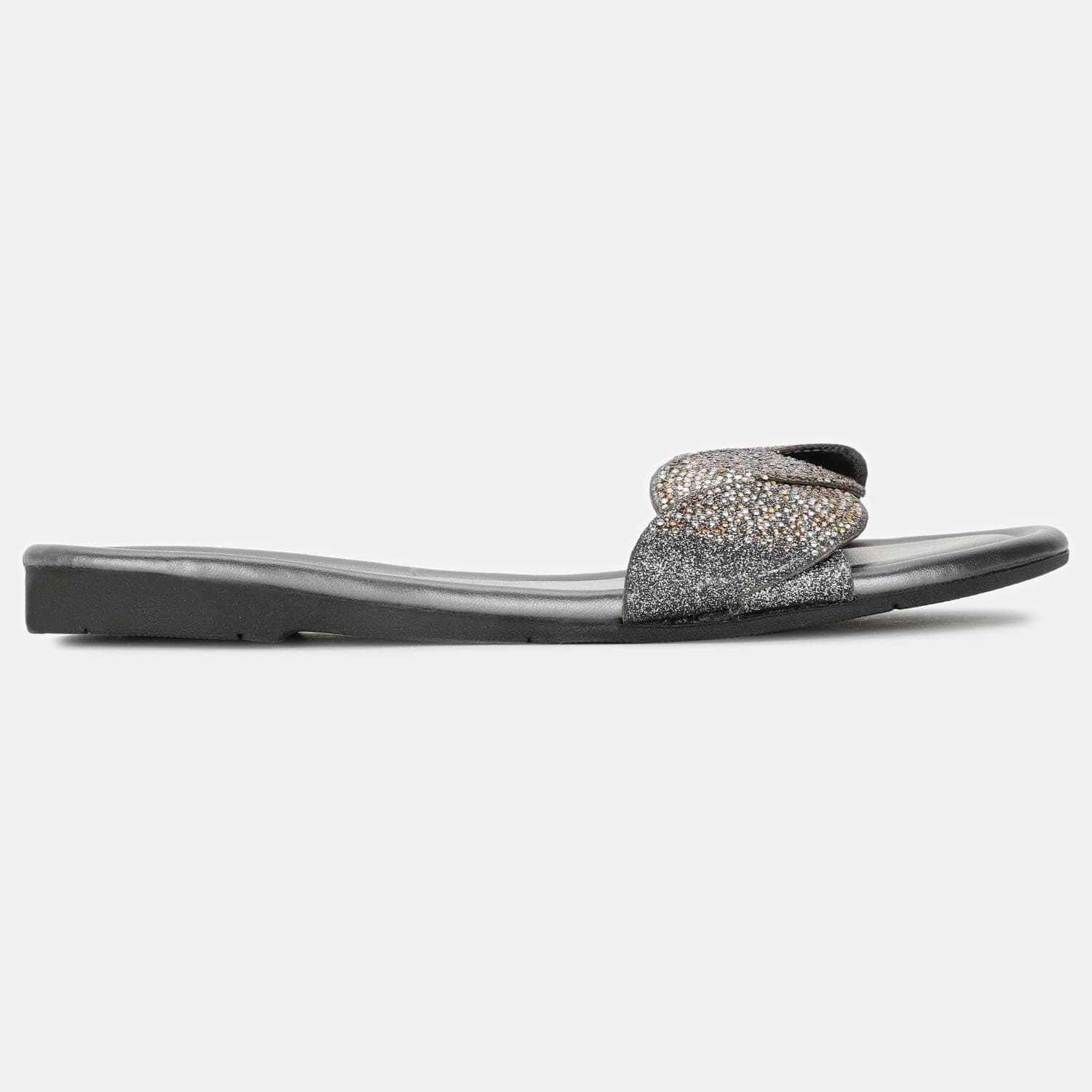 Bata gunmetal mule for women
