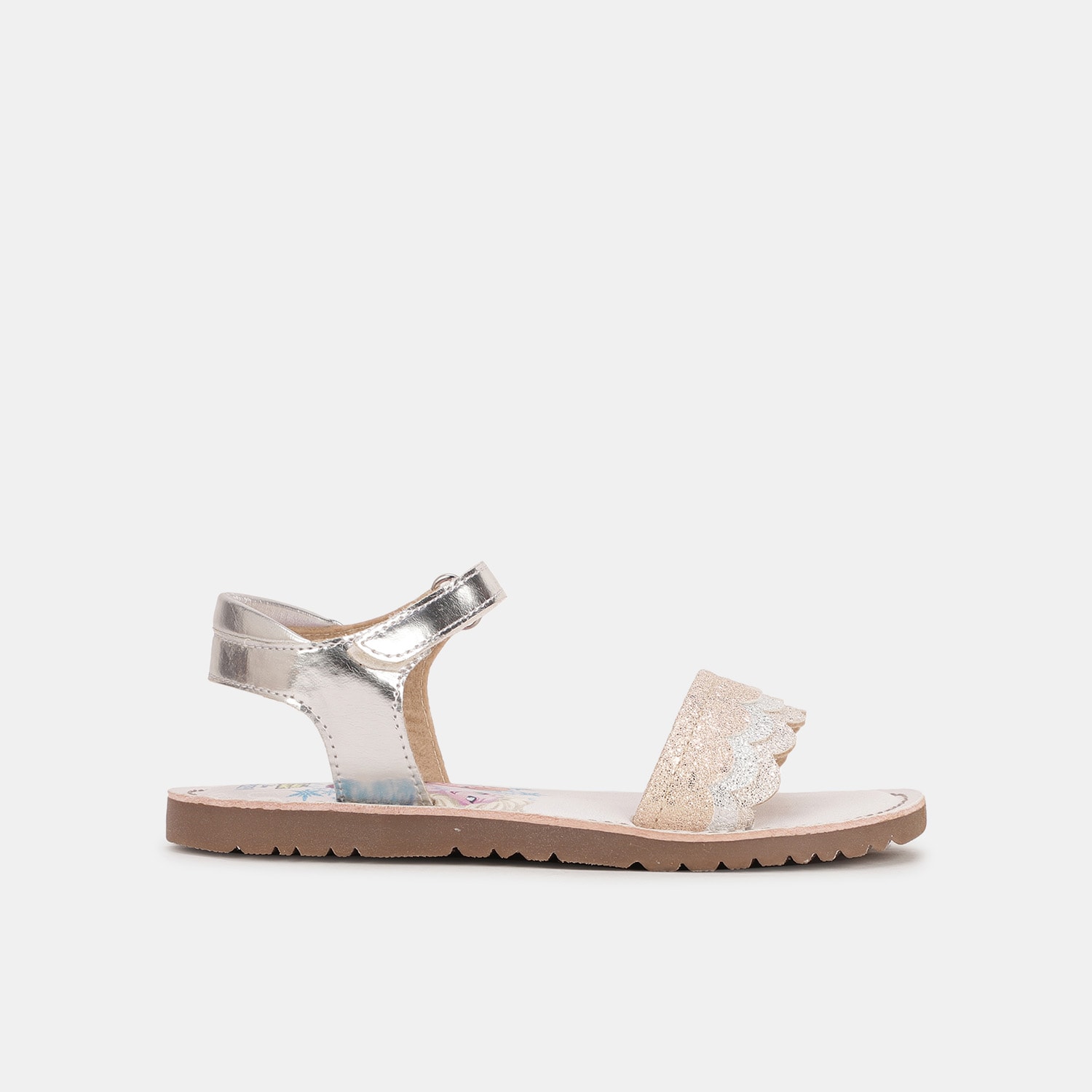 Disney silver glittery sandals for kids