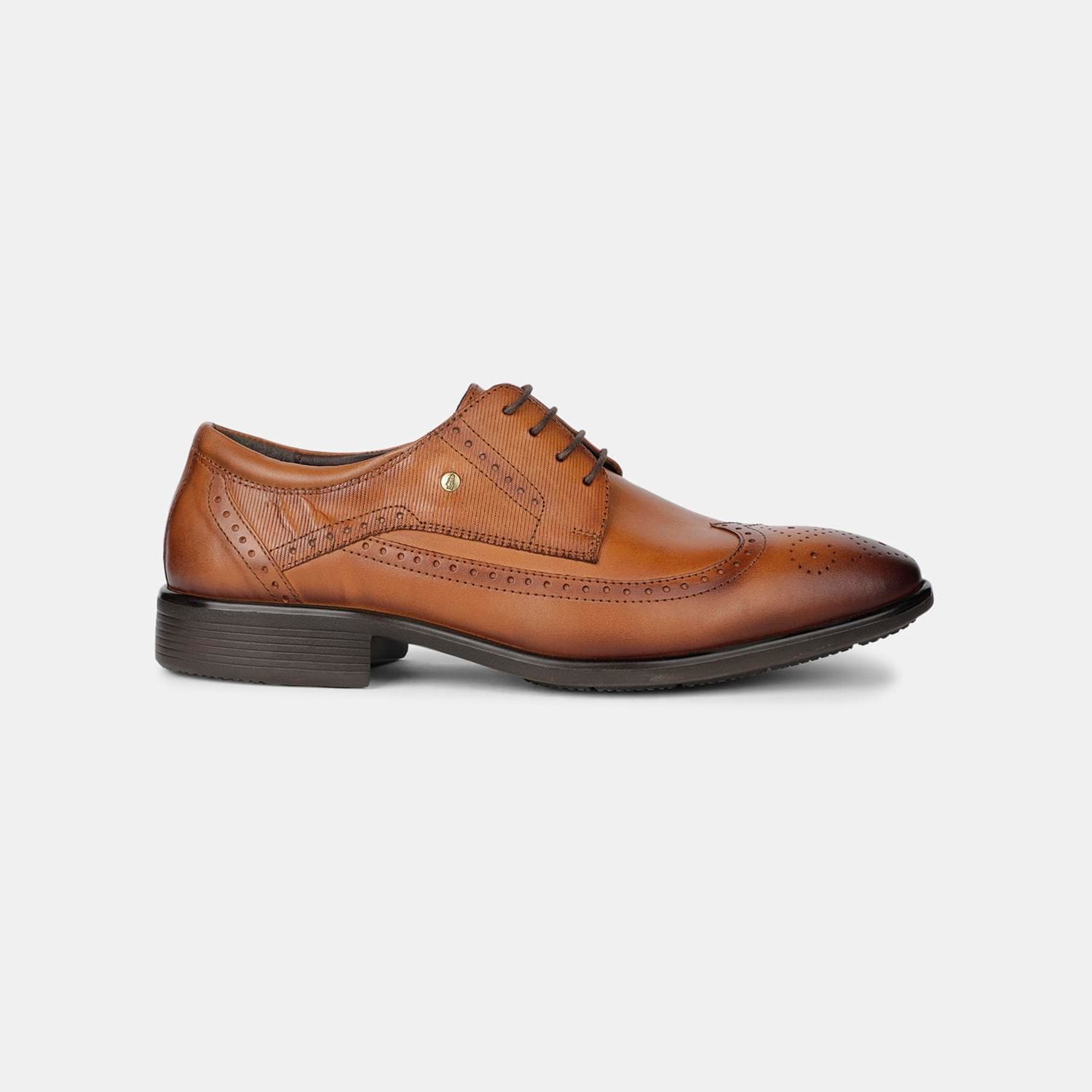 Hush Puppies Tan Derby Formal Shoes For Men
