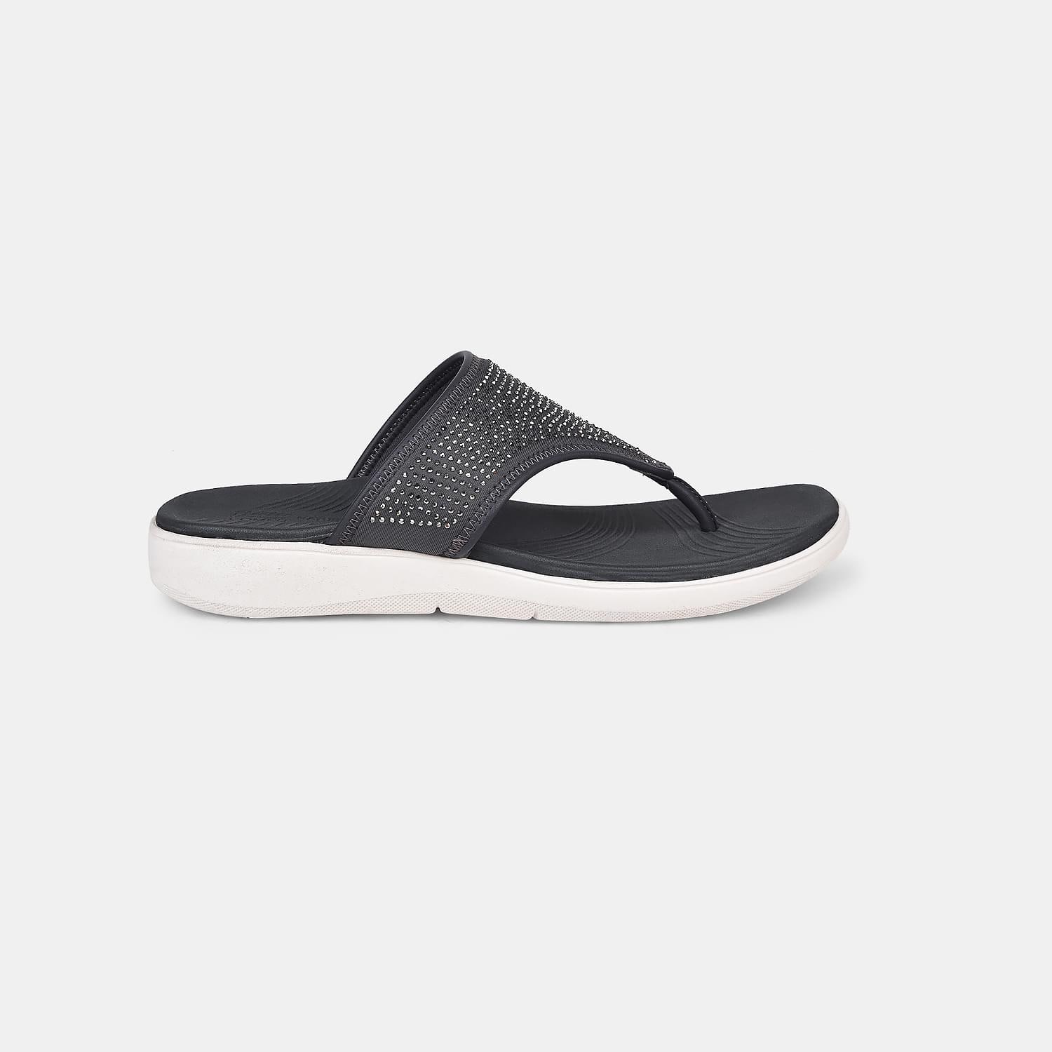 Bata Comfit Grey Thong for Women