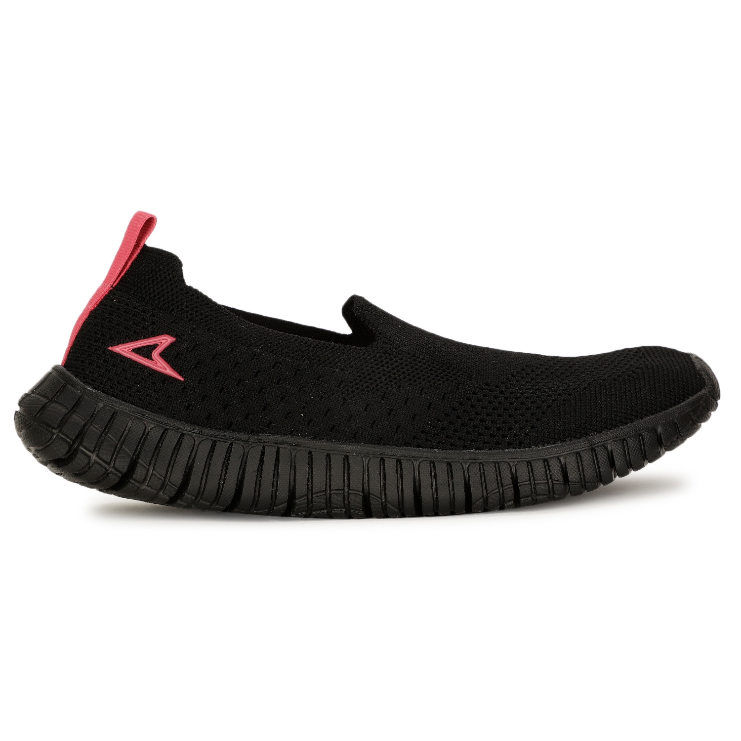 Power Black Slip-On Casual Shoes For Women